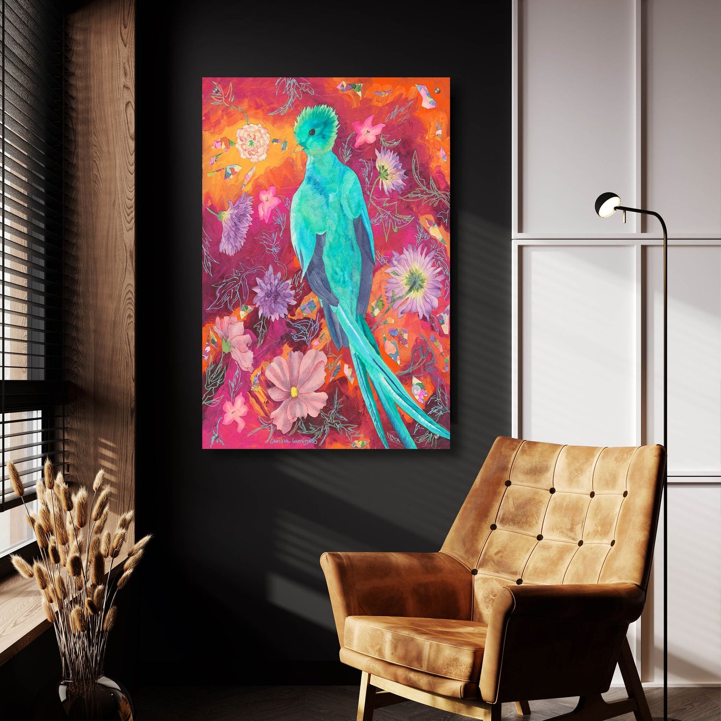 Epic Art 'Quetzecal' by Carissa Luminess, Acrylic Glass Wall Art,24x36