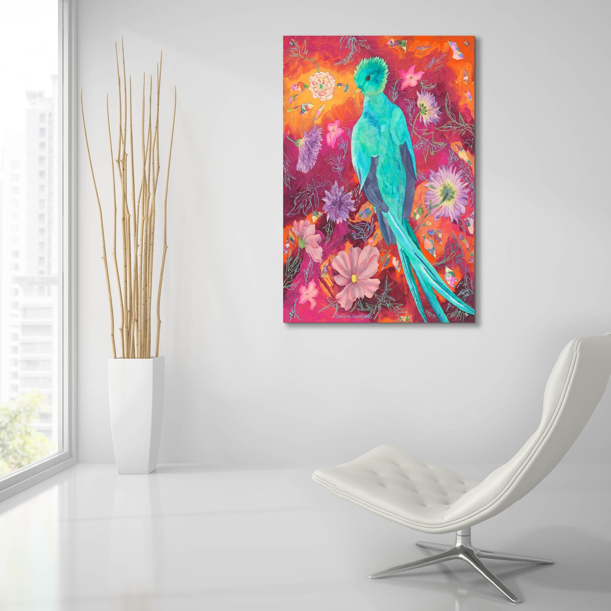 Epic Art 'Quetzecal' by Carissa Luminess, Acrylic Glass Wall Art,24x36