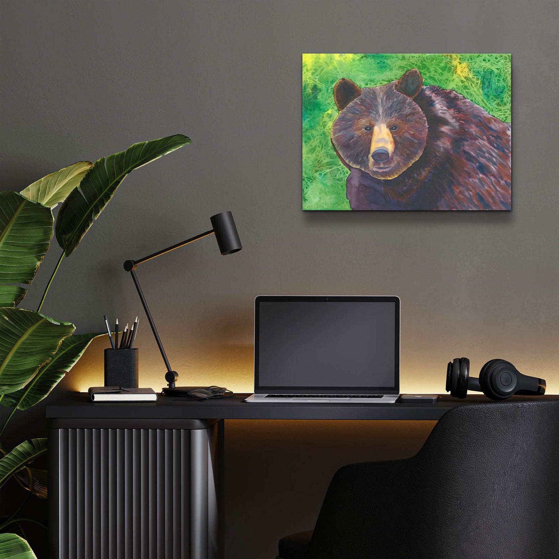 Epic Art 'Bear' by Carissa Luminess, Acrylic Glass Wall Art,16x12