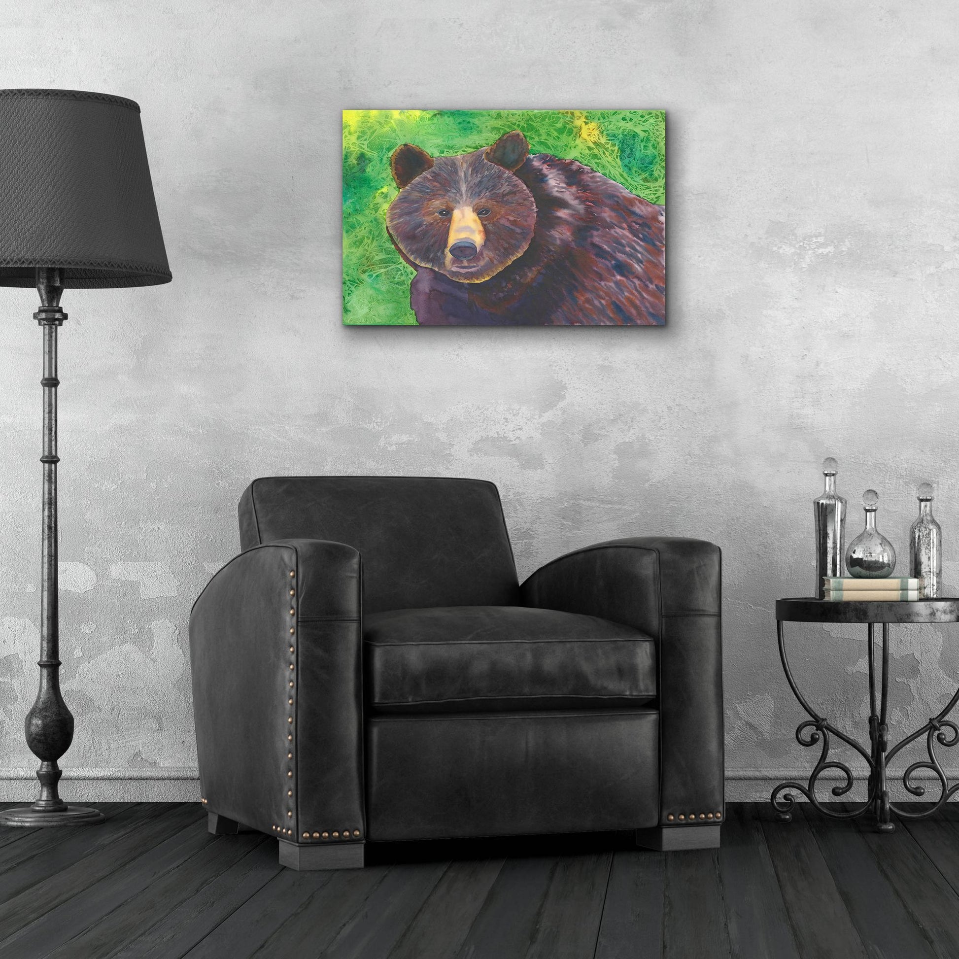 Epic Art 'Bear' by Carissa Luminess, Acrylic Glass Wall Art,24x16