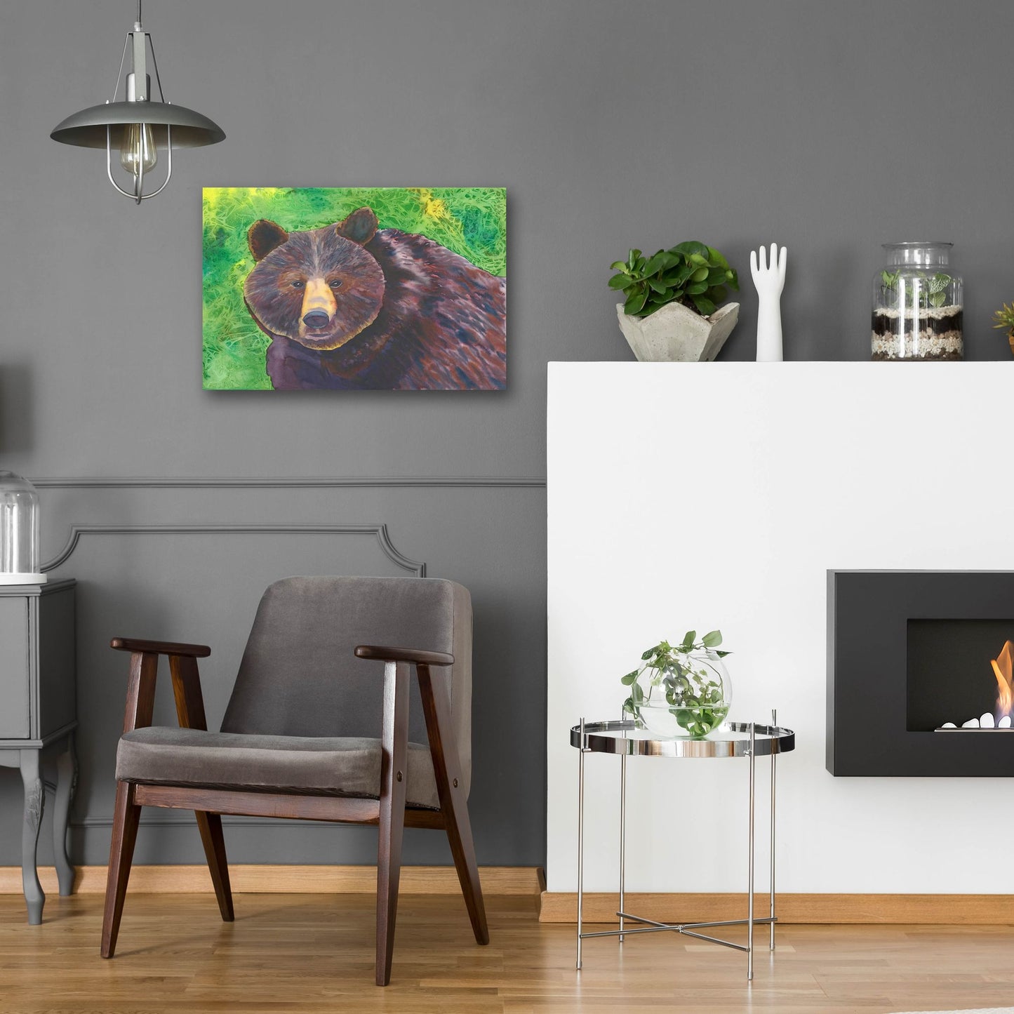 Epic Art 'Bear' by Carissa Luminess, Acrylic Glass Wall Art,24x16