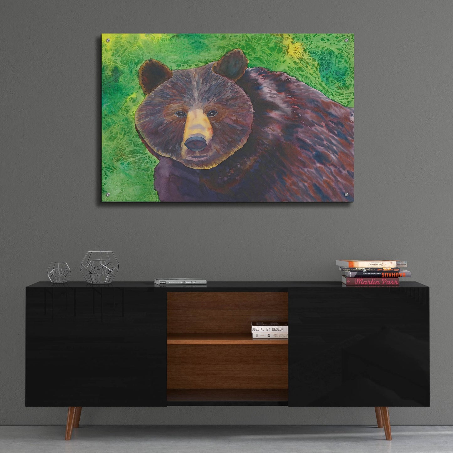 Epic Art 'Bear' by Carissa Luminess, Acrylic Glass Wall Art,36x24