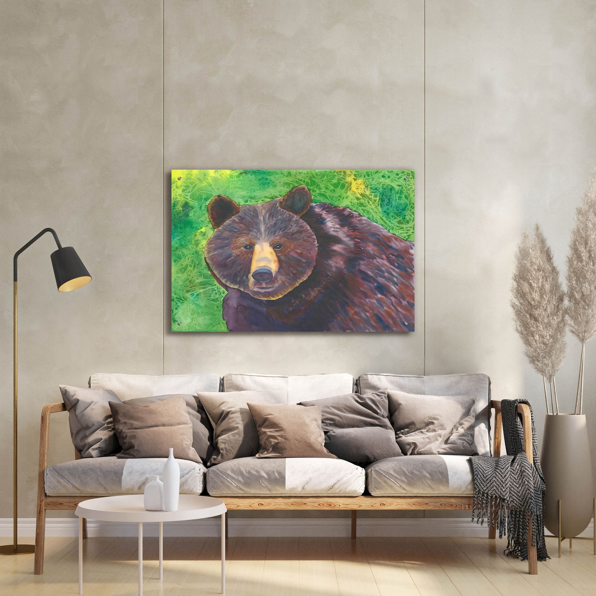 Epic Art 'Bear' by Carissa Luminess, Acrylic Glass Wall Art,36x24