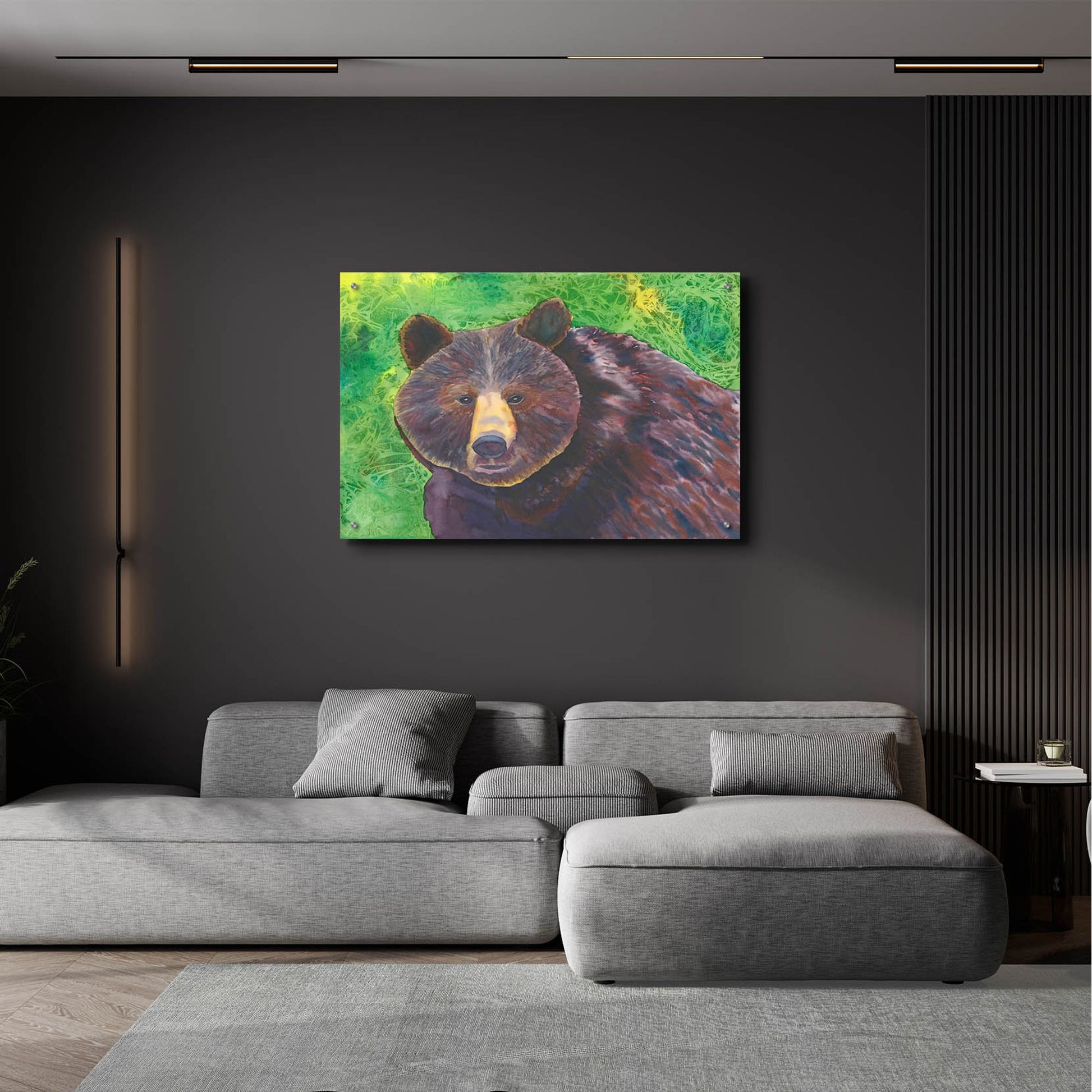 Epic Art 'Bear' by Carissa Luminess, Acrylic Glass Wall Art,36x24