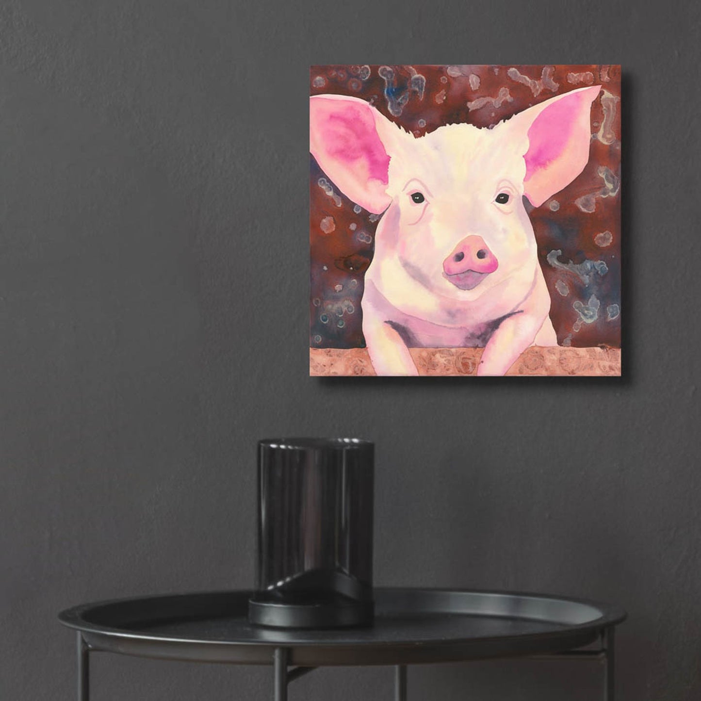 Epic Art 'Pig' by Carissa Luminess, Acrylic Glass Wall Art,12x12