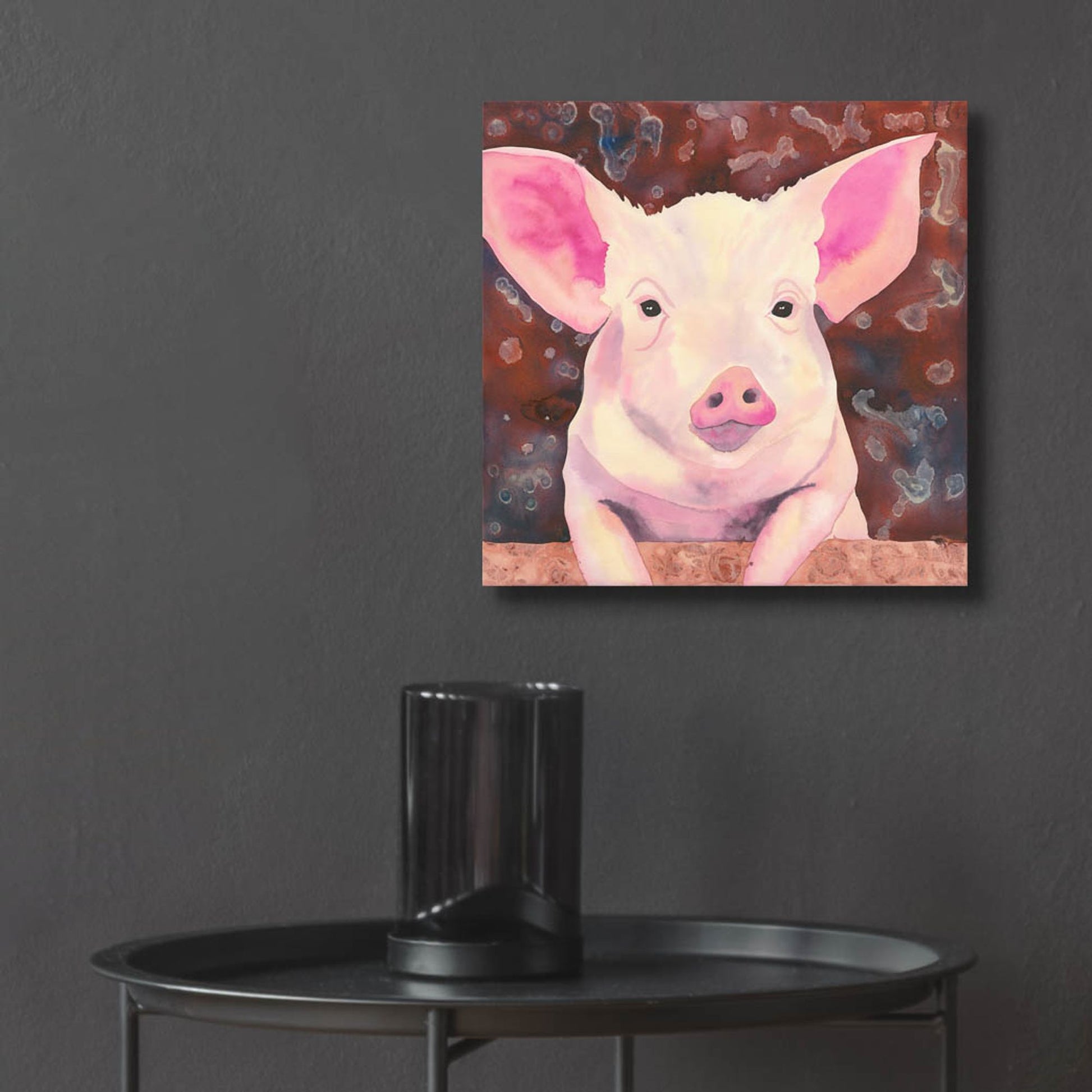 Epic Art 'Pig' by Carissa Luminess, Acrylic Glass Wall Art,12x12