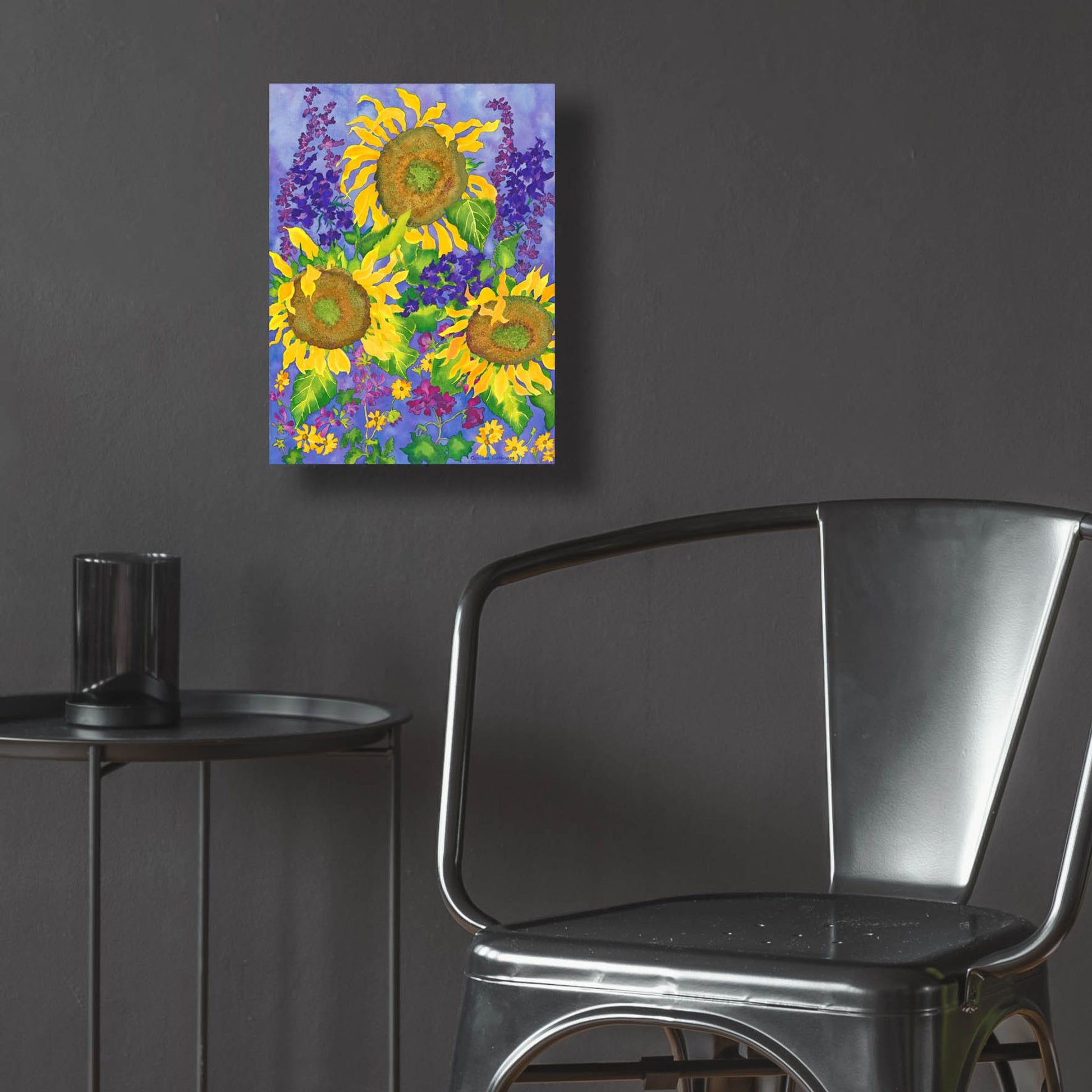 Epic Art 'Sunflower Power' by Carissa Luminess, Acrylic Glass Wall Art,12x16