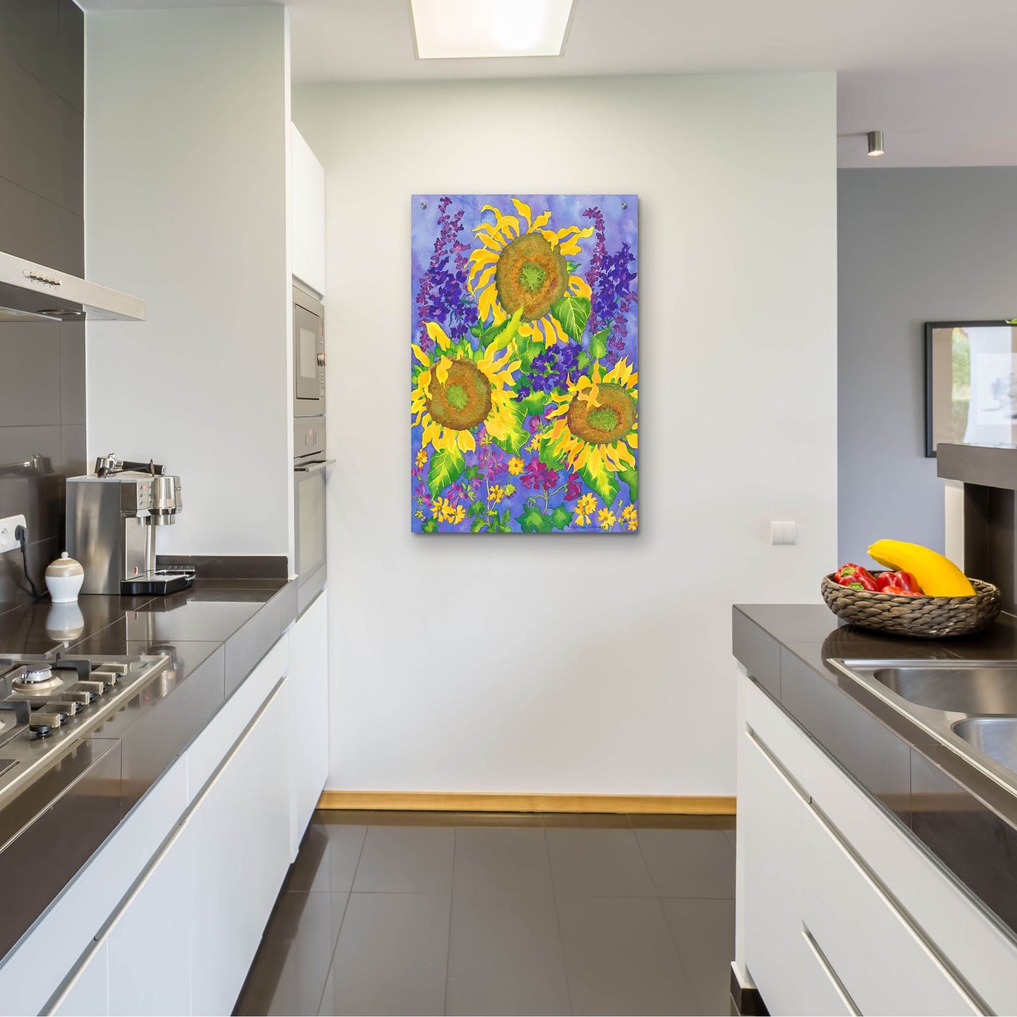 Epic Art 'Sunflower Power' by Carissa Luminess, Acrylic Glass Wall Art,24x36