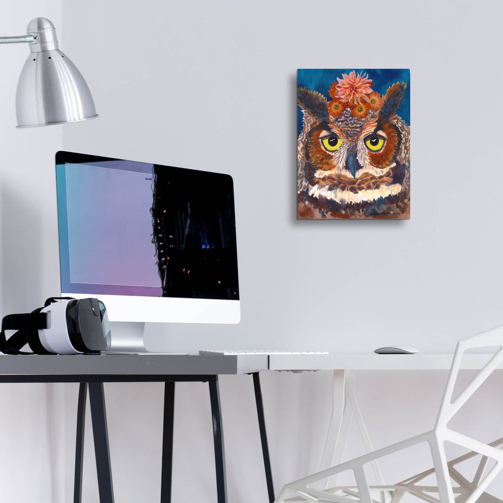 Great Horned Owl by Carissa Luminess - 12x16 acrylic wall art in a room