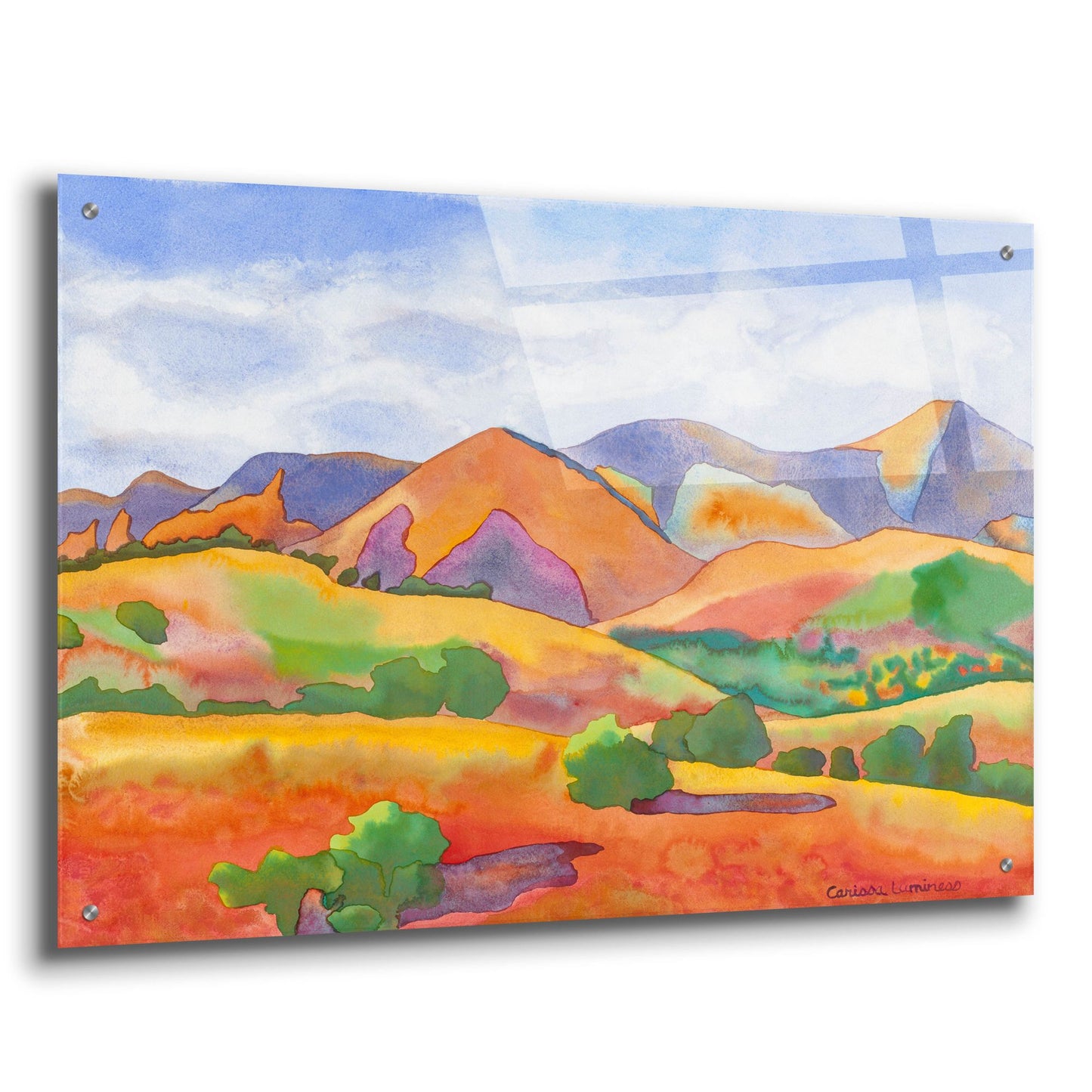 Epic Art 'Golden Hills' by Carissa Luminess, Acrylic Glass Wall Art,36x24