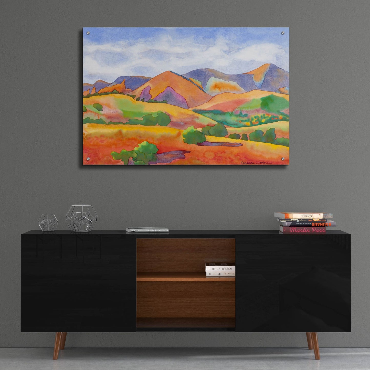 Epic Art 'Golden Hills' by Carissa Luminess, Acrylic Glass Wall Art,36x24