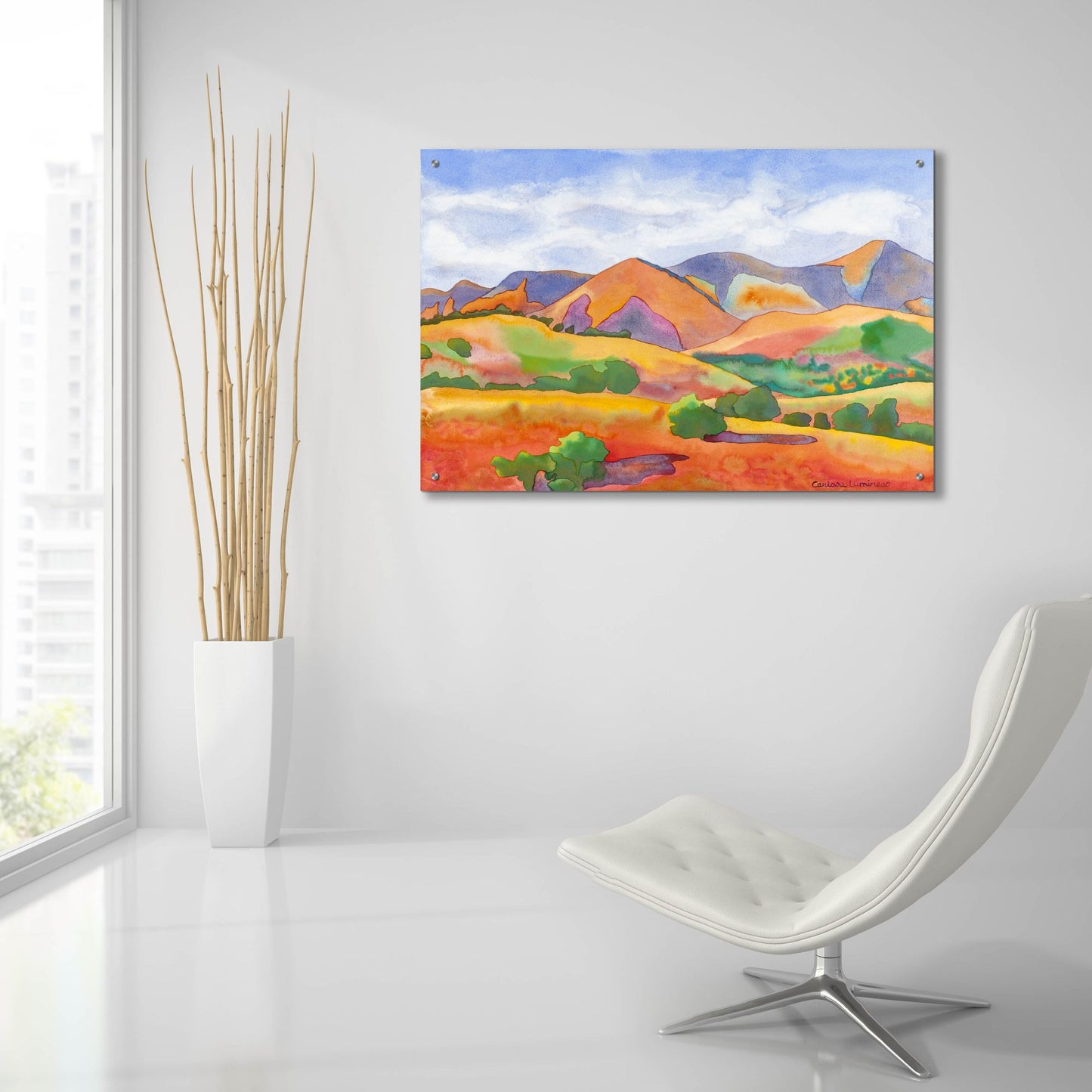 Epic Art 'Golden Hills' by Carissa Luminess, Acrylic Glass Wall Art,36x24