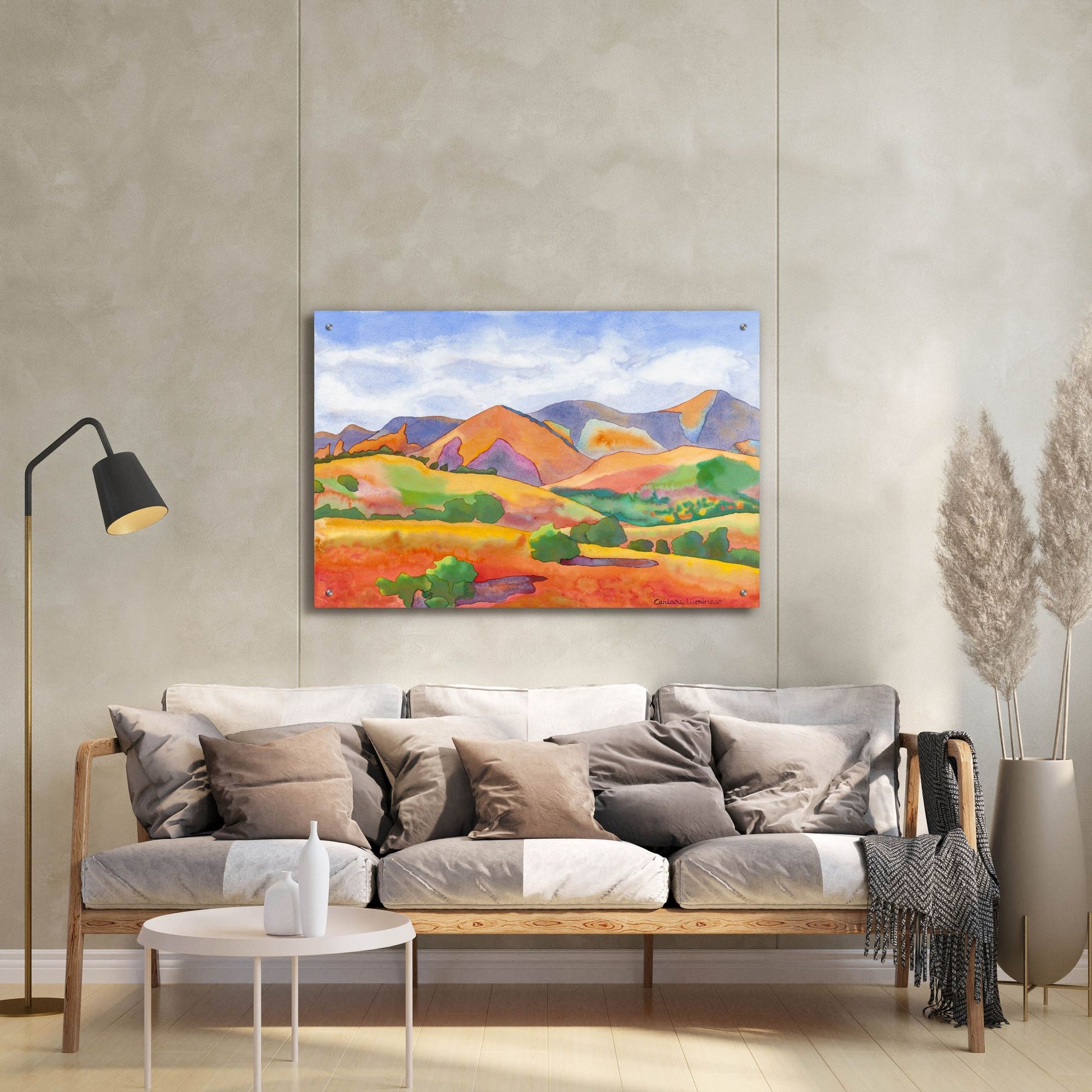 Epic Art 'Golden Hills' by Carissa Luminess, Acrylic Glass Wall Art,36x24