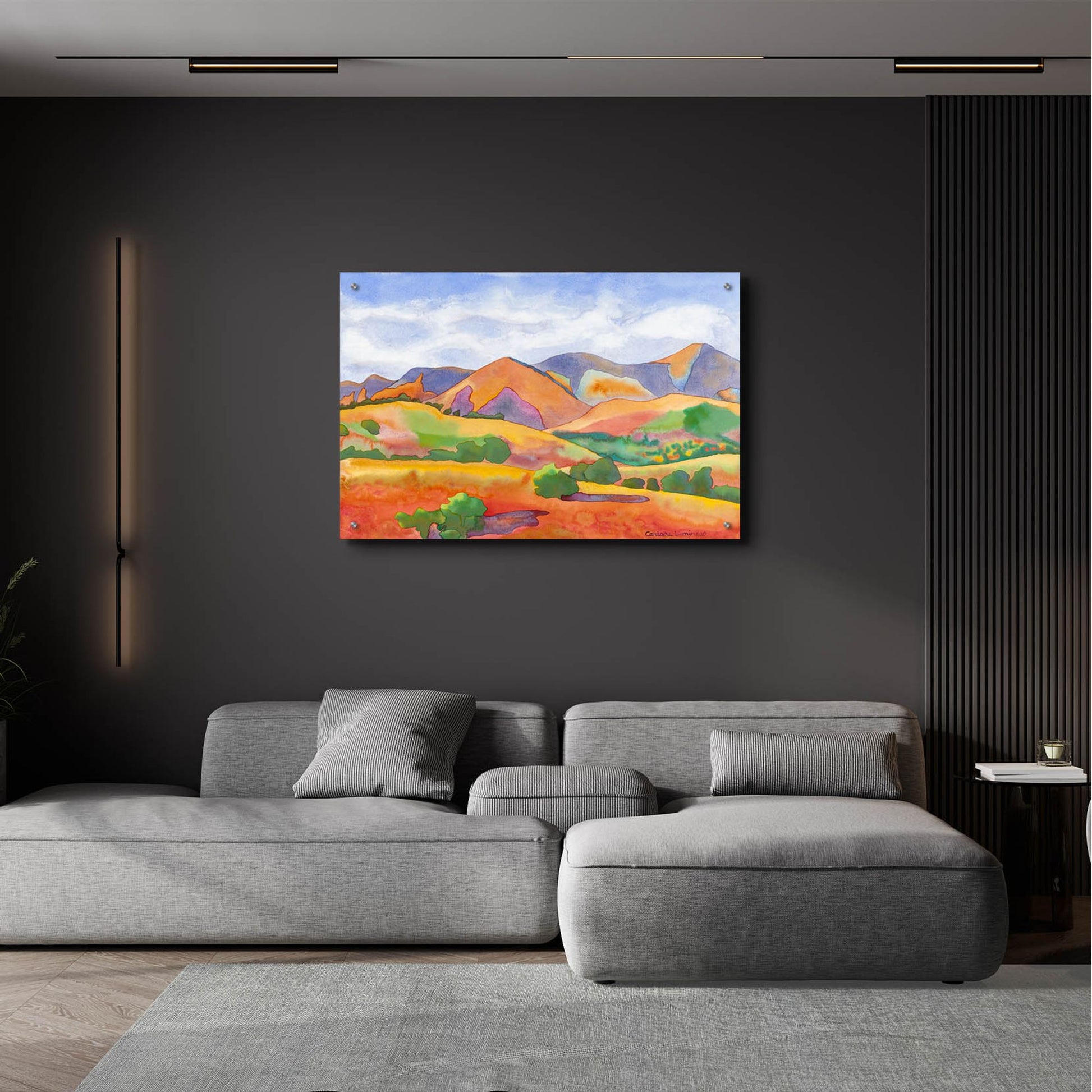 Epic Art 'Golden Hills' by Carissa Luminess, Acrylic Glass Wall Art,36x24