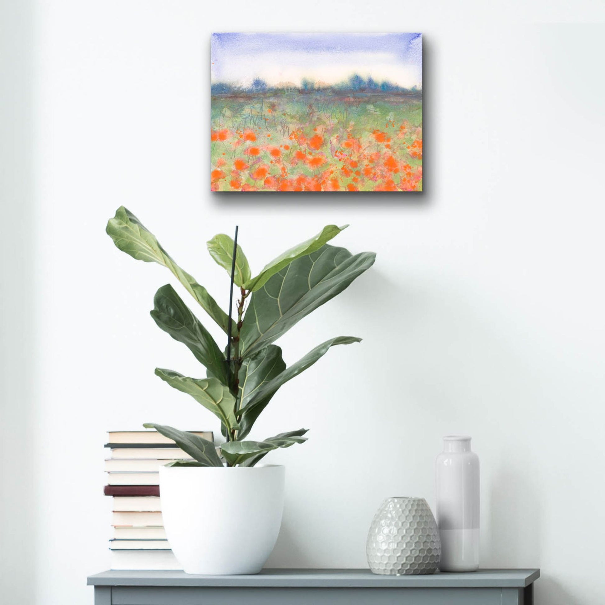 Epic Art 'Poppy Meadow' by Carissa Luminess, Acrylic Glass Wall Art,16x12