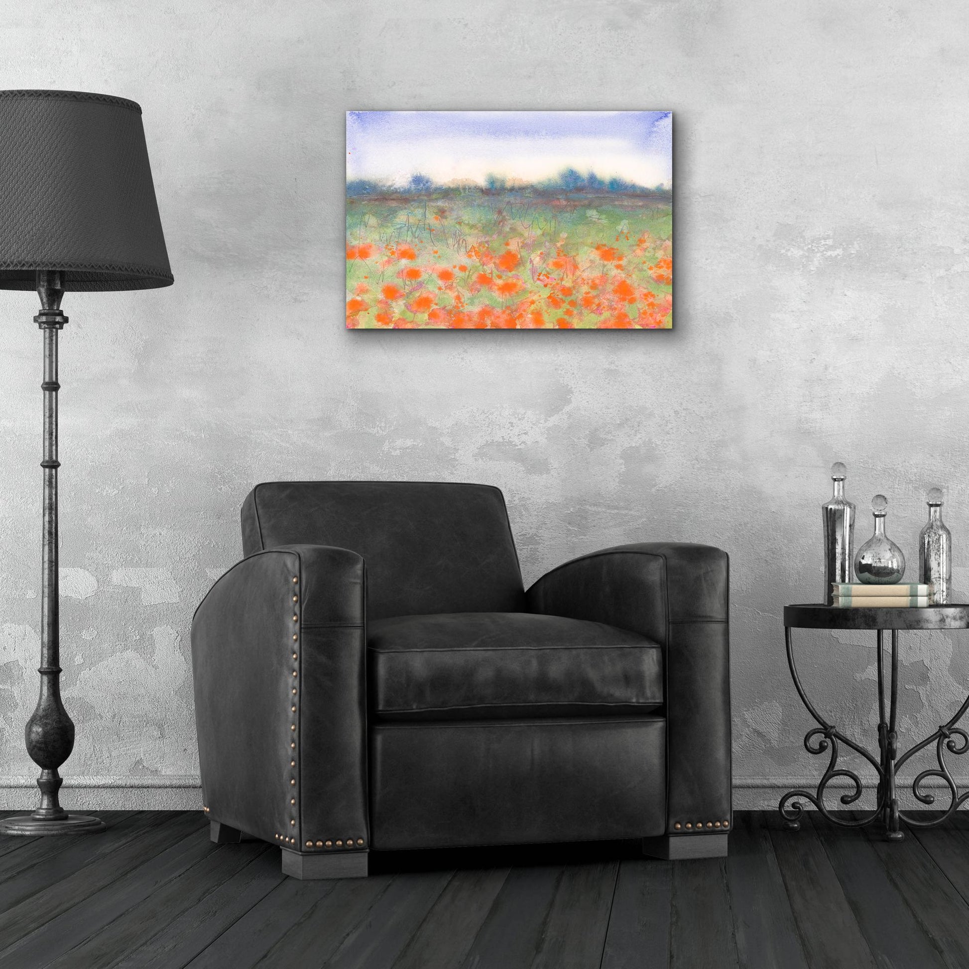 Epic Art 'Poppy Meadow' by Carissa Luminess, Acrylic Glass Wall Art,24x16