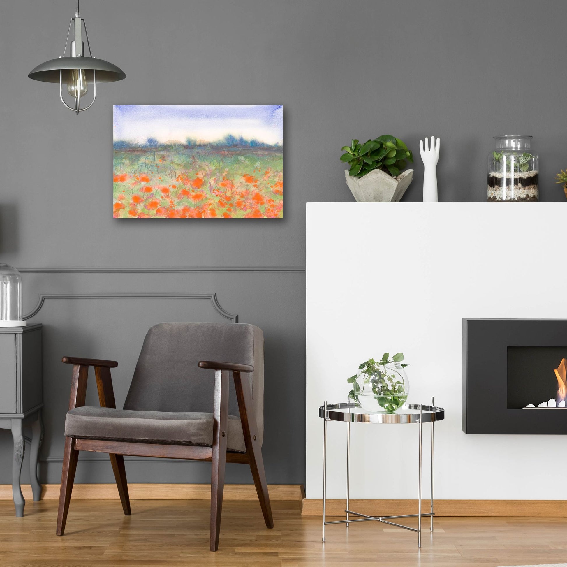 Epic Art 'Poppy Meadow' by Carissa Luminess, Acrylic Glass Wall Art,24x16