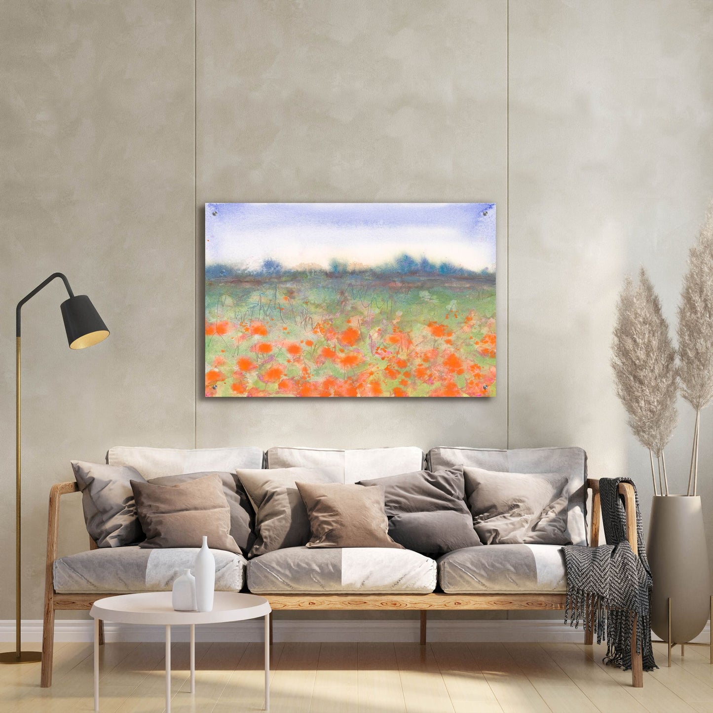 Epic Art 'Poppy Meadow' by Carissa Luminess, Acrylic Glass Wall Art,36x24