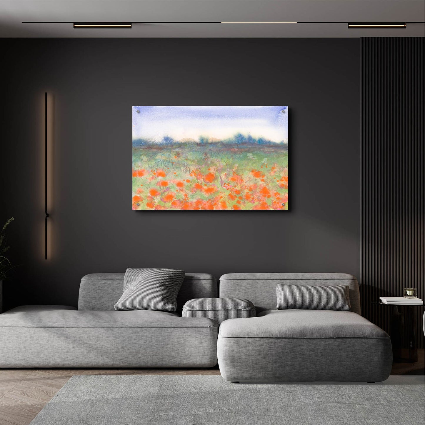 Epic Art 'Poppy Meadow' by Carissa Luminess, Acrylic Glass Wall Art,36x24