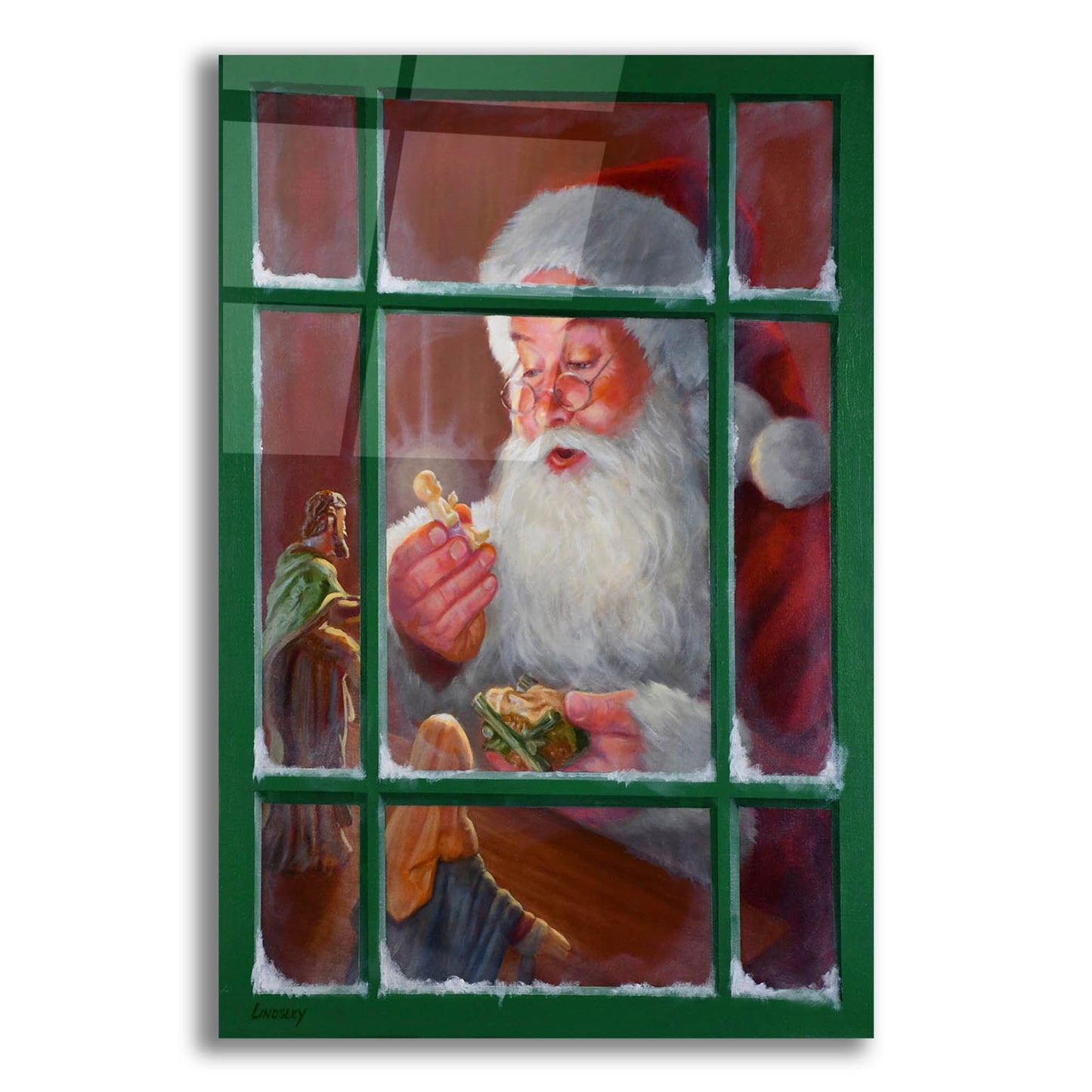 Epic Art 'Santa Window 2' by David Lindsley, Acrylic Glass Wall Art