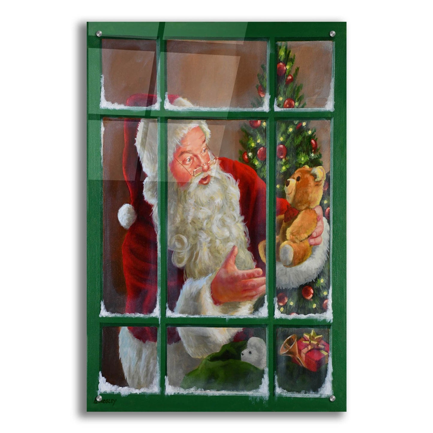 Epic Art 'Santa Window 3' by David Lindsley, Acrylic Glass Wall Art