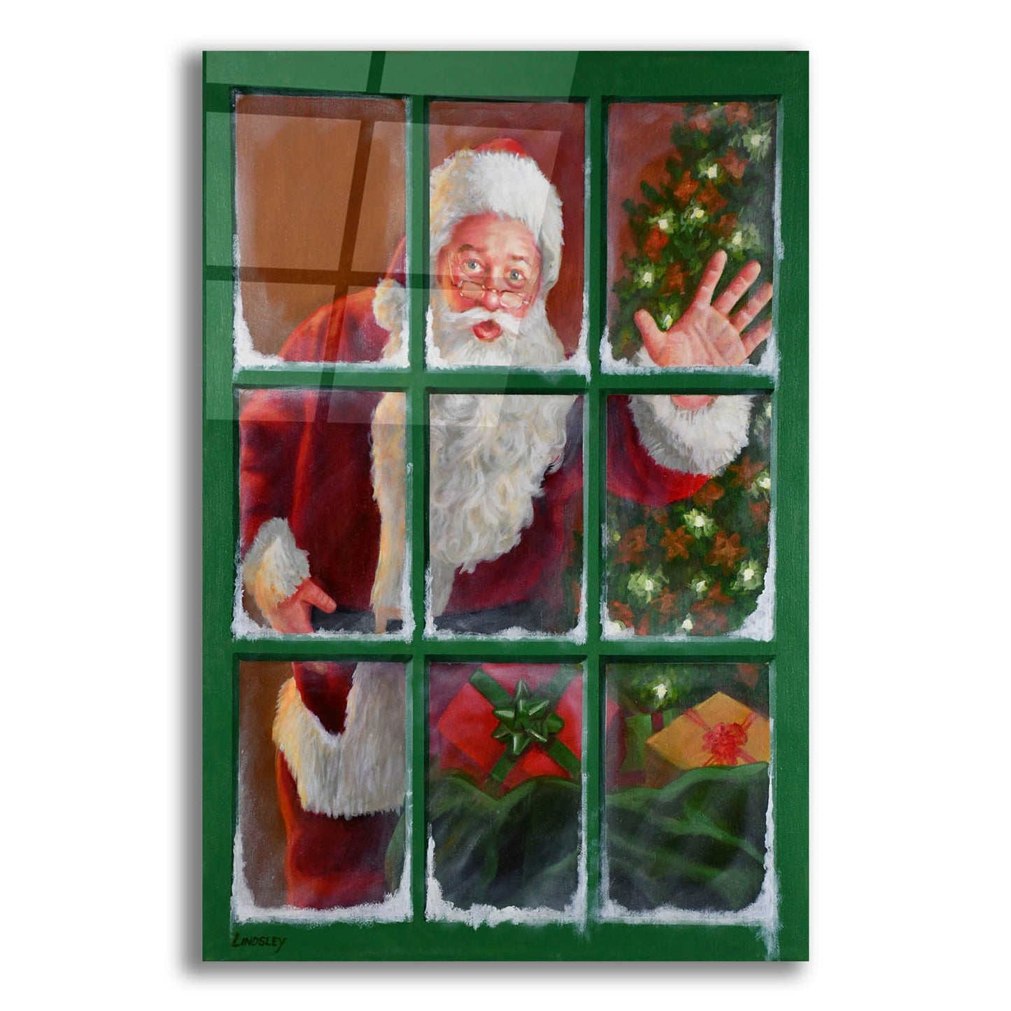 Epic Art 'Santa Window 4' by David Lindsley, Acrylic Glass Wall Art