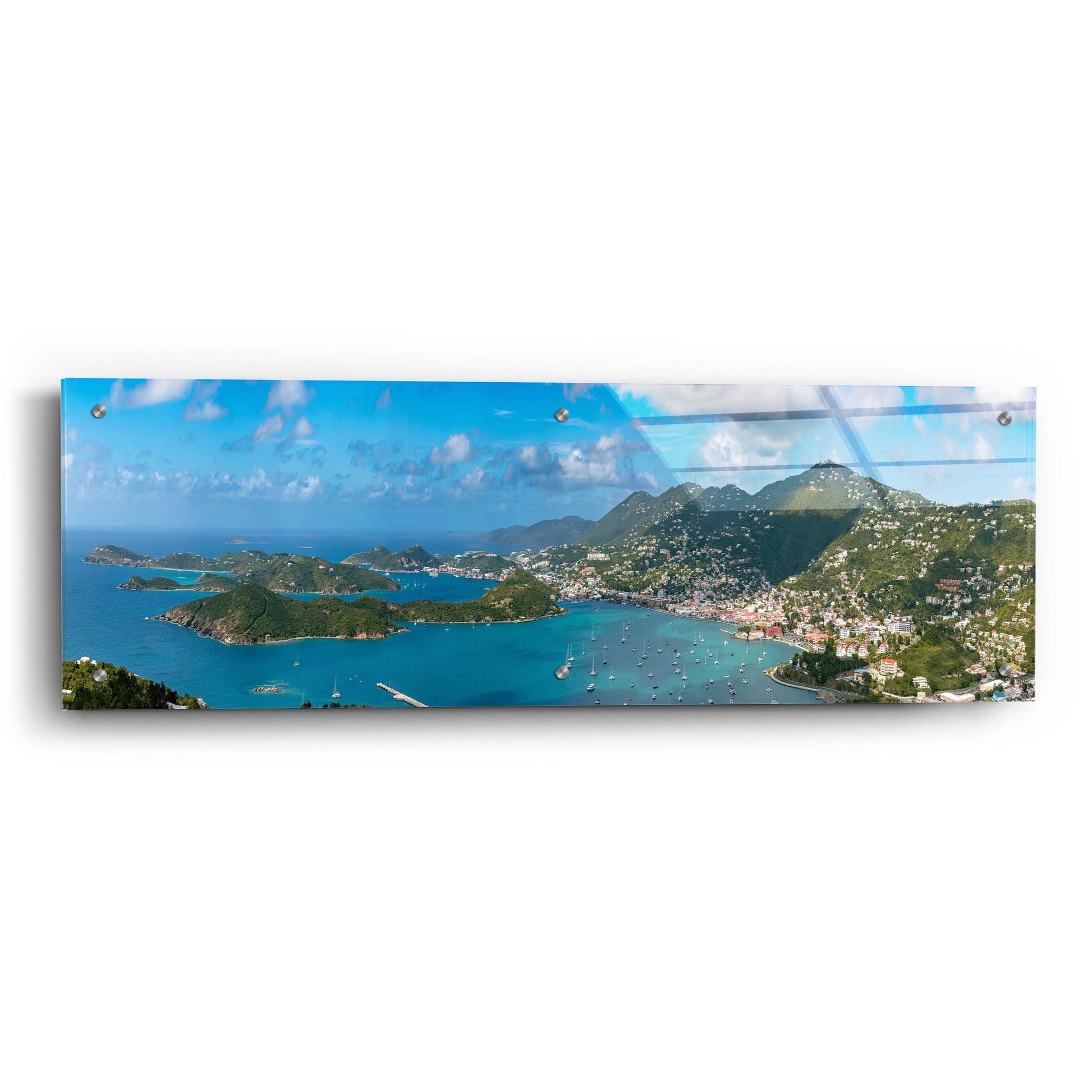 Epic Art 'Saint Thomas US Virgin Islands Panorama' by Epic Portfolio, Acrylic Glass Wall Art,36x12