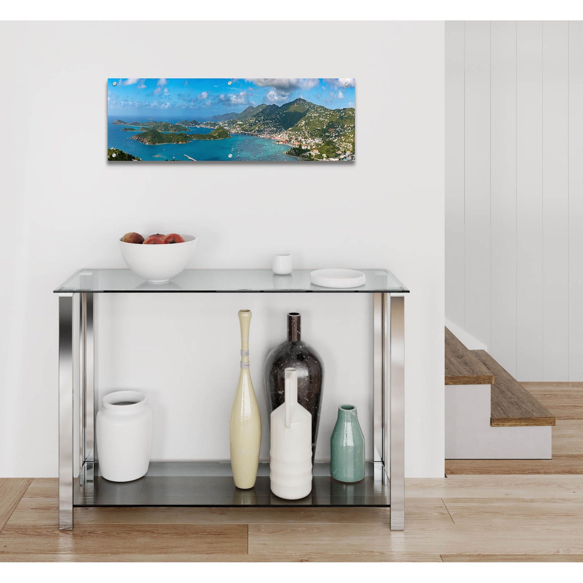 Epic Art 'Saint Thomas US Virgin Islands Panorama' by Epic Portfolio, Acrylic Glass Wall Art,36x12