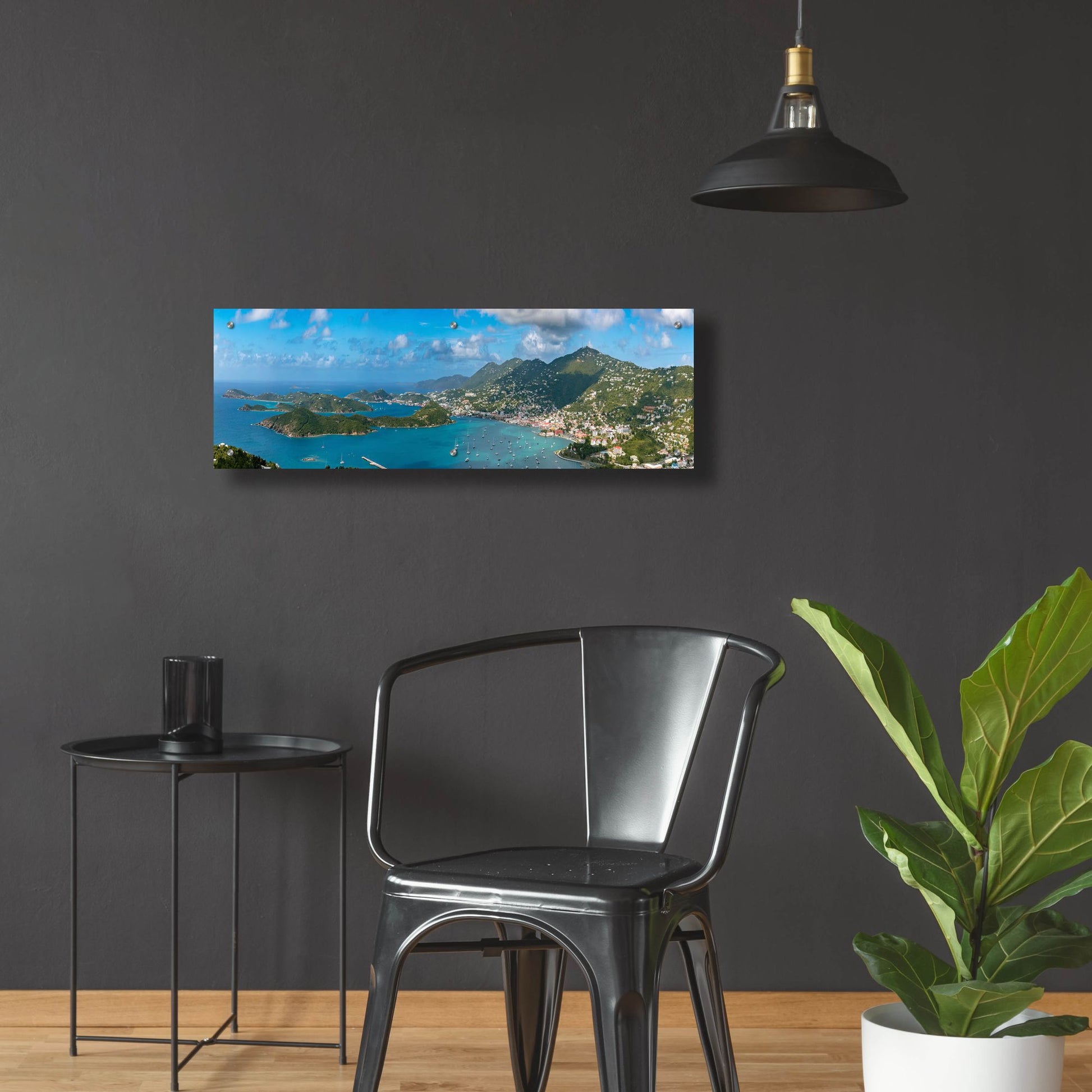 Epic Art 'Saint Thomas US Virgin Islands Panorama' by Epic Portfolio, Acrylic Glass Wall Art,36x12