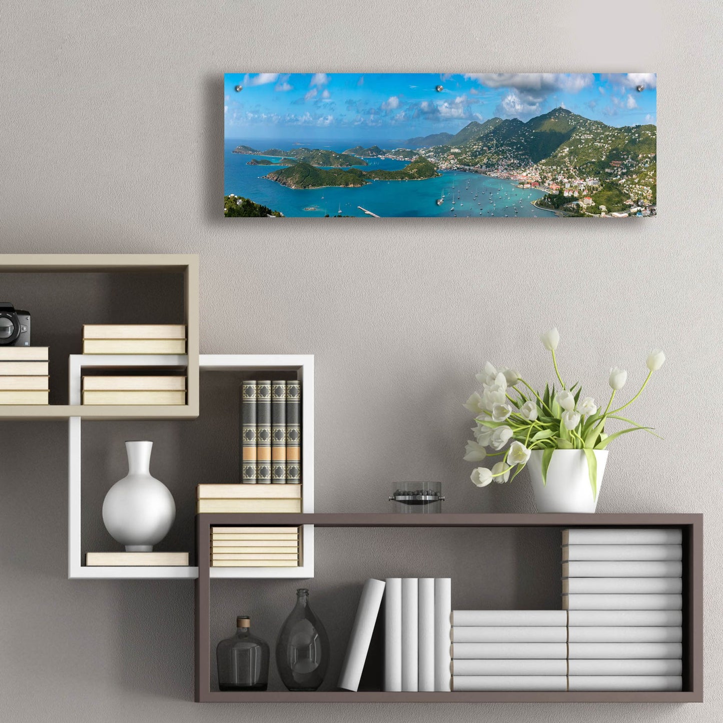 Epic Art 'Saint Thomas US Virgin Islands Panorama' by Epic Portfolio, Acrylic Glass Wall Art,36x12