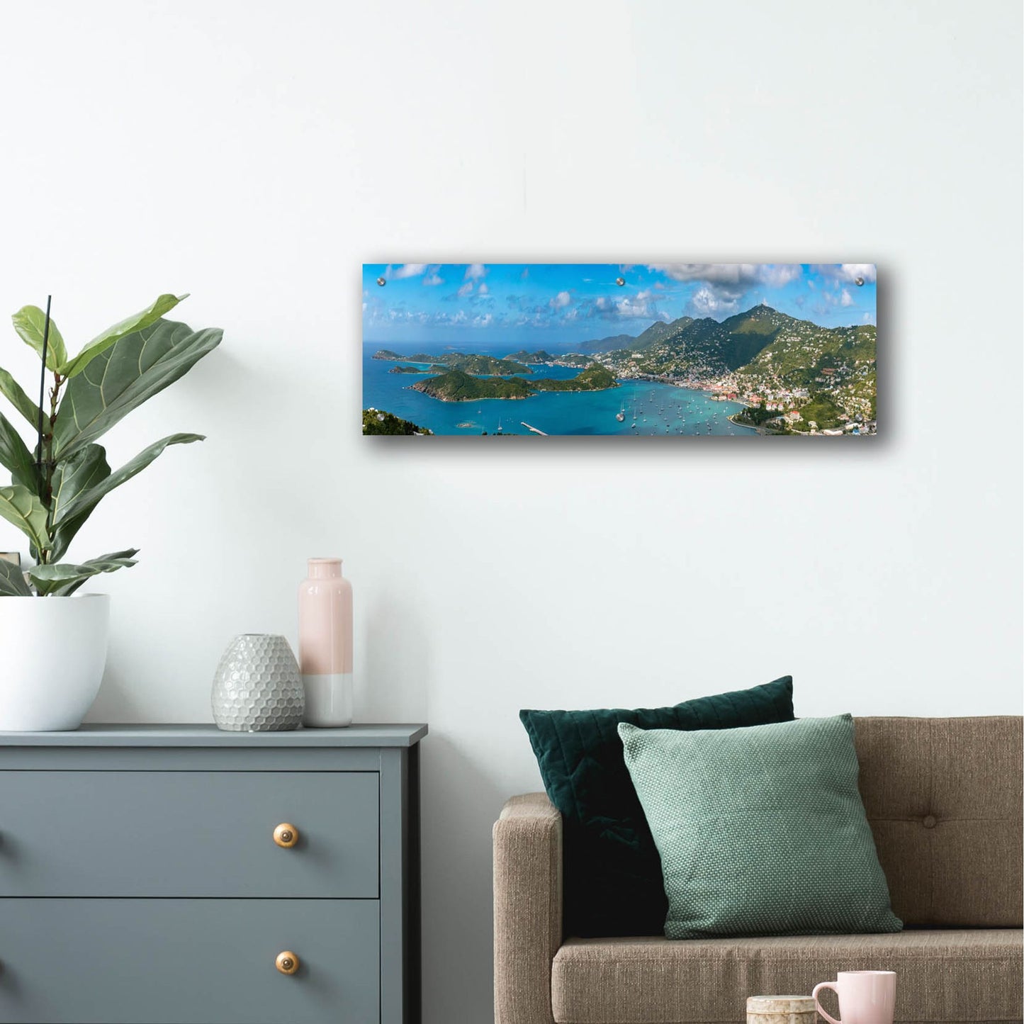 Epic Art 'Saint Thomas US Virgin Islands Panorama' by Epic Portfolio, Acrylic Glass Wall Art,36x12