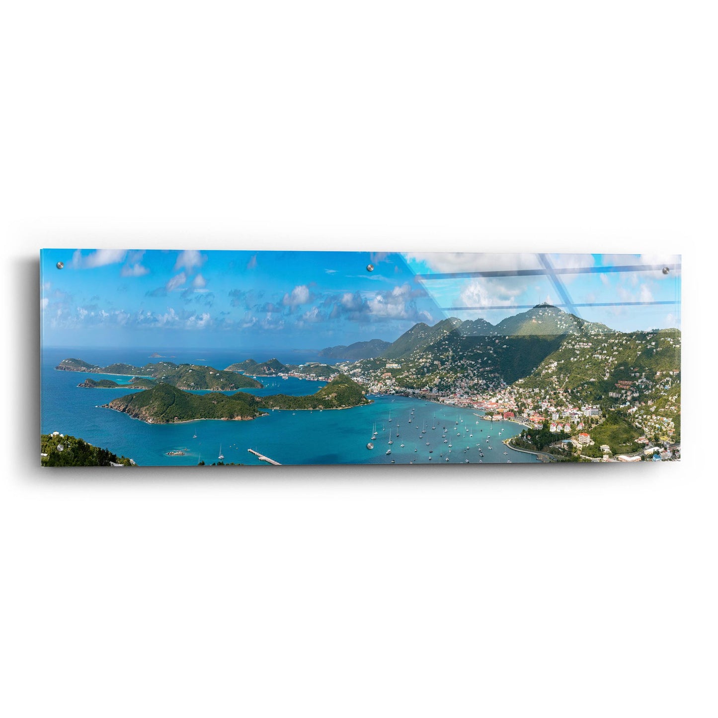 Epic Art 'Saint Thomas US Virgin Islands Panorama' by Epic Portfolio, Acrylic Glass Wall Art,48x16