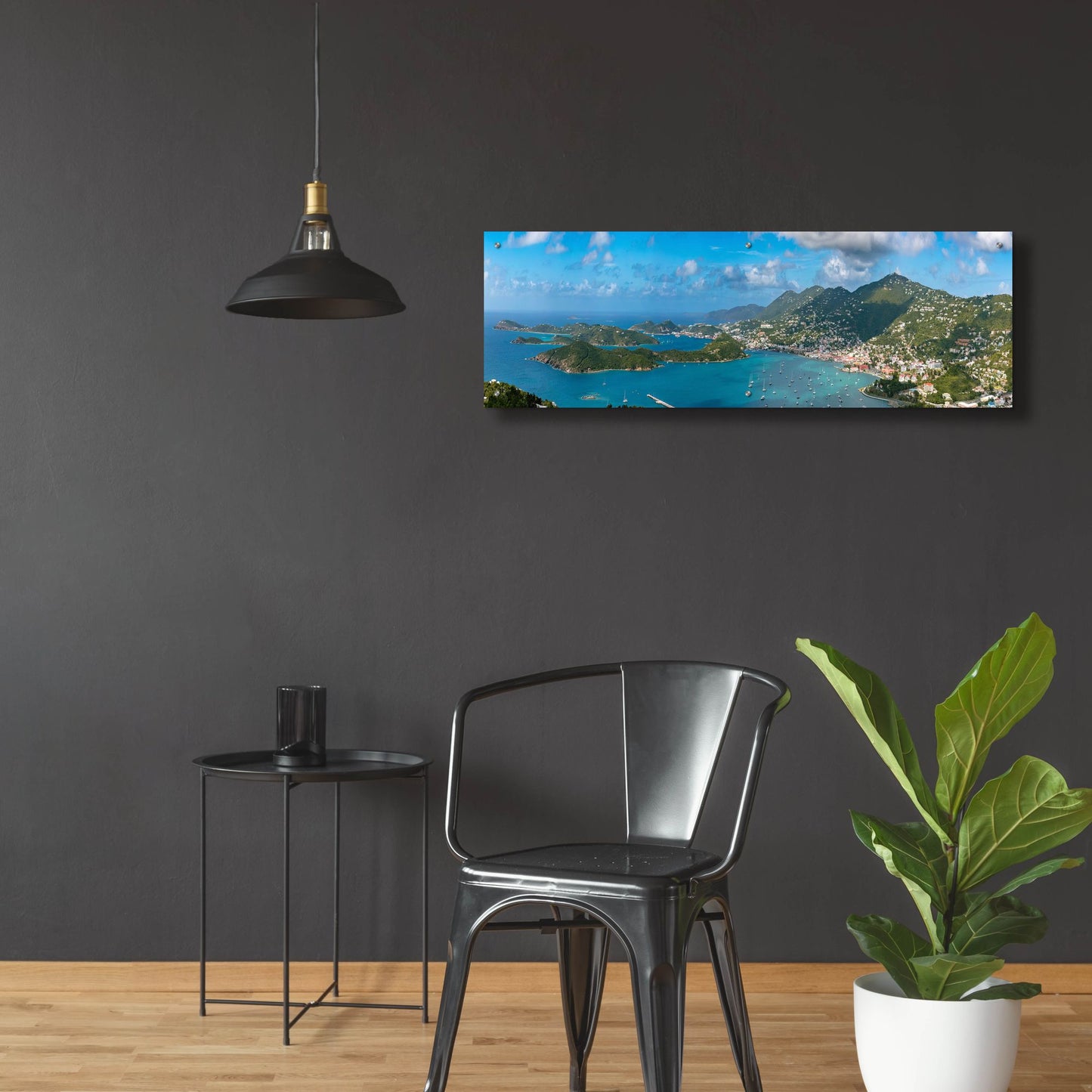 Epic Art 'Saint Thomas US Virgin Islands Panorama' by Epic Portfolio, Acrylic Glass Wall Art,48x16