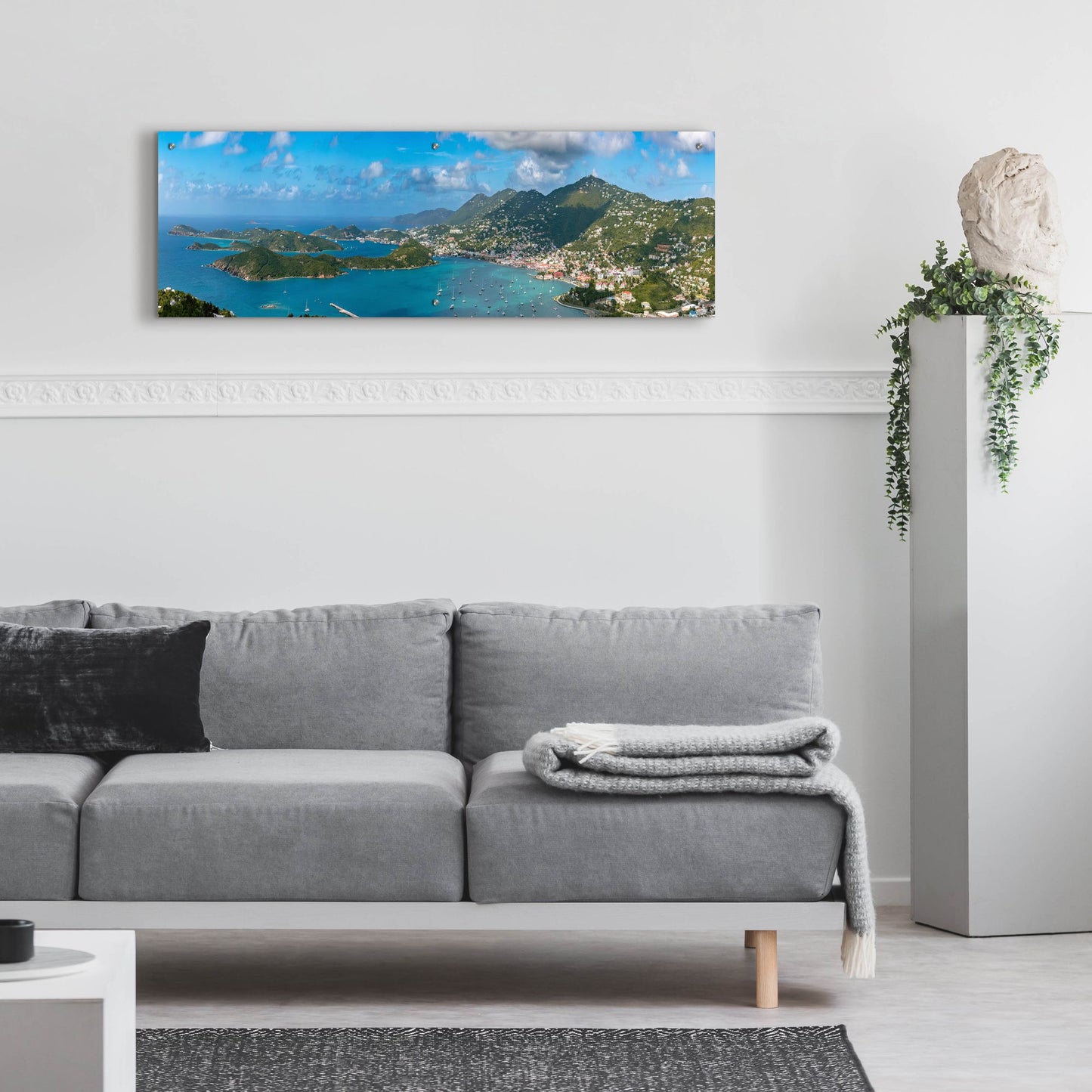 Epic Art 'Saint Thomas US Virgin Islands Panorama' by Epic Portfolio, Acrylic Glass Wall Art,48x16