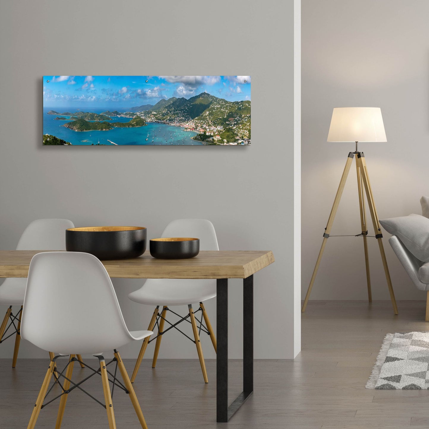 Epic Art 'Saint Thomas US Virgin Islands Panorama' by Epic Portfolio, Acrylic Glass Wall Art,48x16