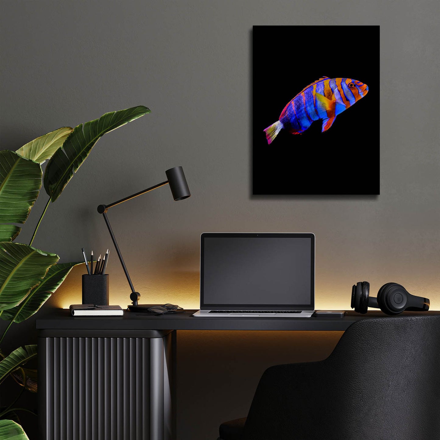 Epic Art 'Australian Harlequin Tuskfish' by Epic Portfolio, Acrylic Glass Wall Art,12x16