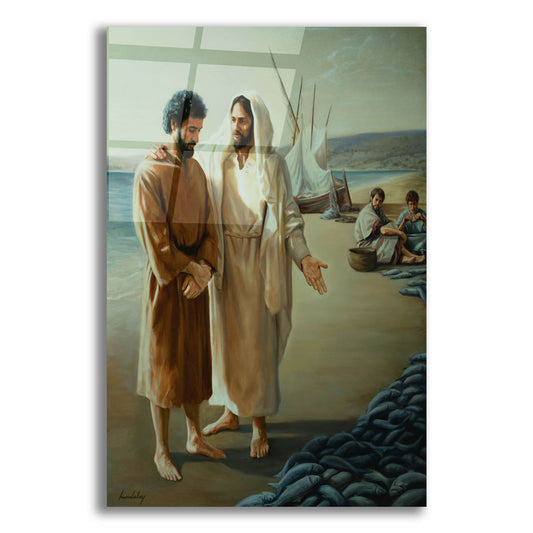 Epic Art 'Lovest Thou Me, More Than Thee' by David Lindsley, Acrylic Glass Wall Art