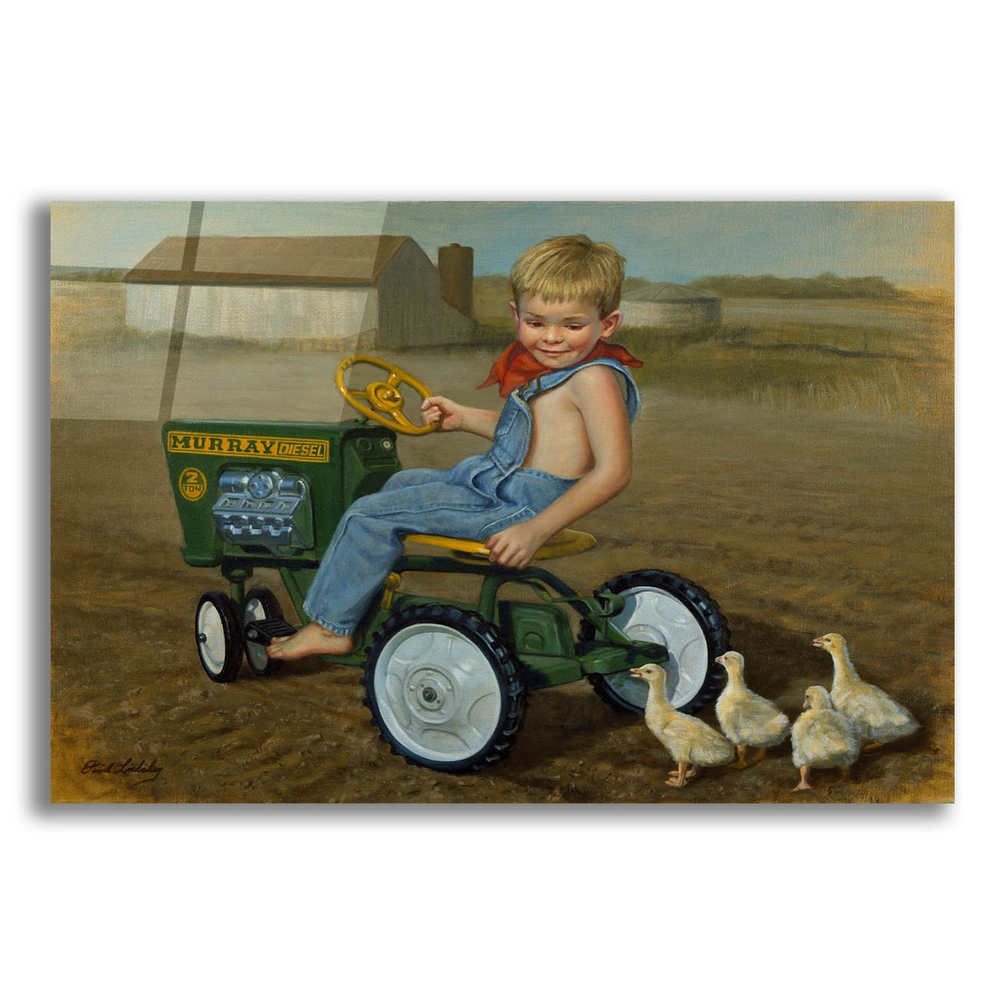 Epic Art 'Murray Diesel Tractor' by David Lindsley, Acrylic Glass Wall Art