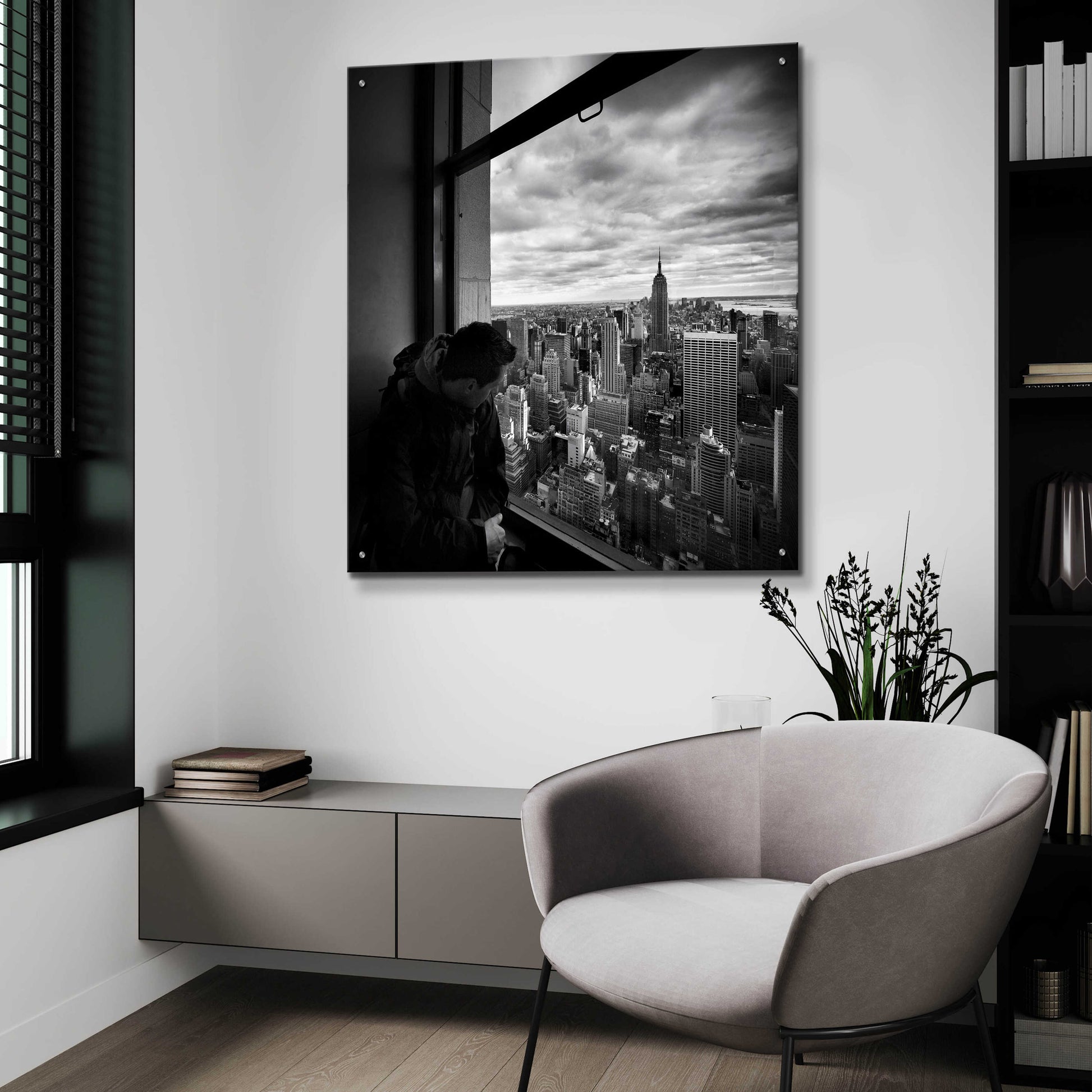 Epic Art 'NYC Manhattan View' by Nina Papiorek, Acrylic Glass Wall Art,36x36