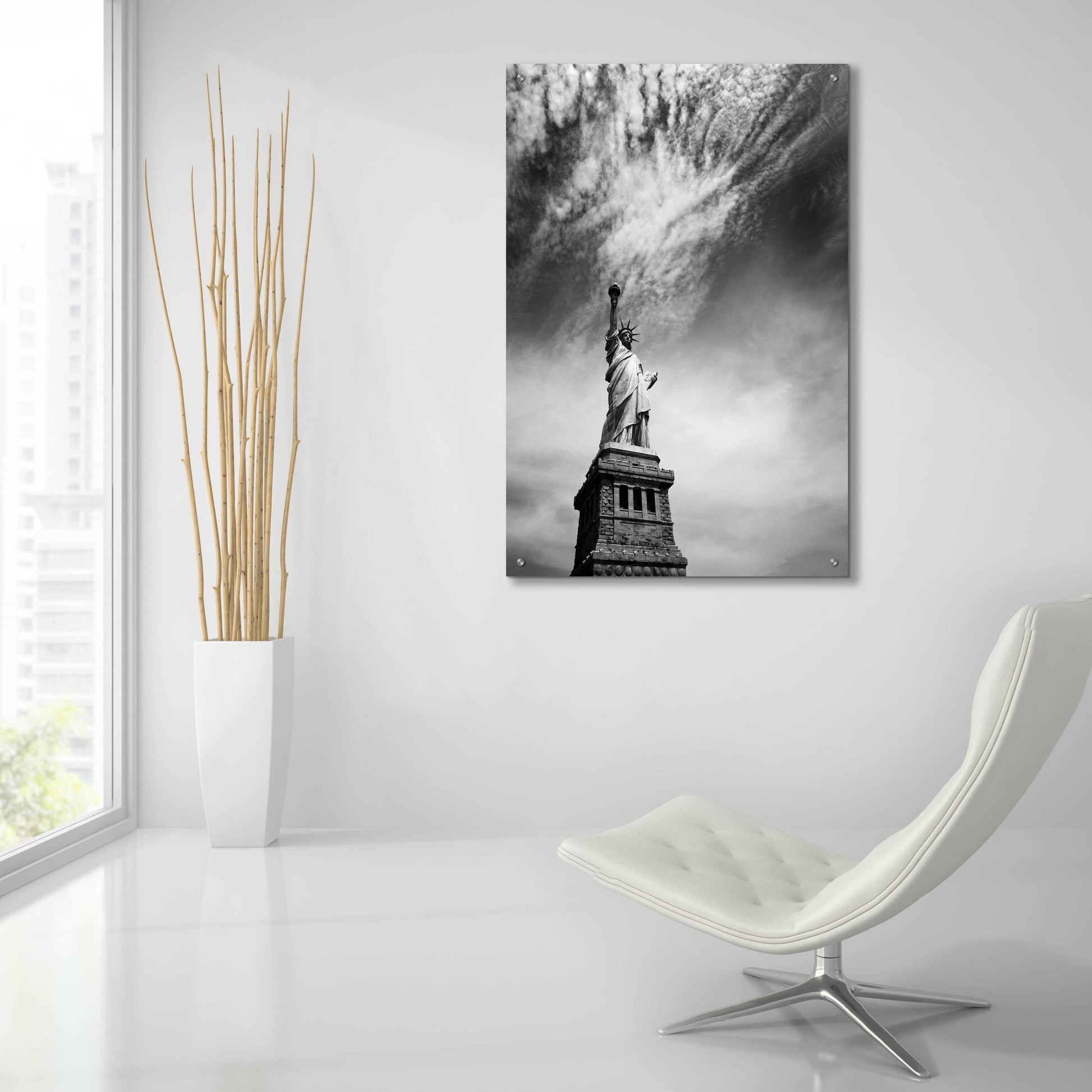 Epic Art 'NYC Miss Liberty' by Nina Papiorek, Acrylic Glass Wall Art,24x36