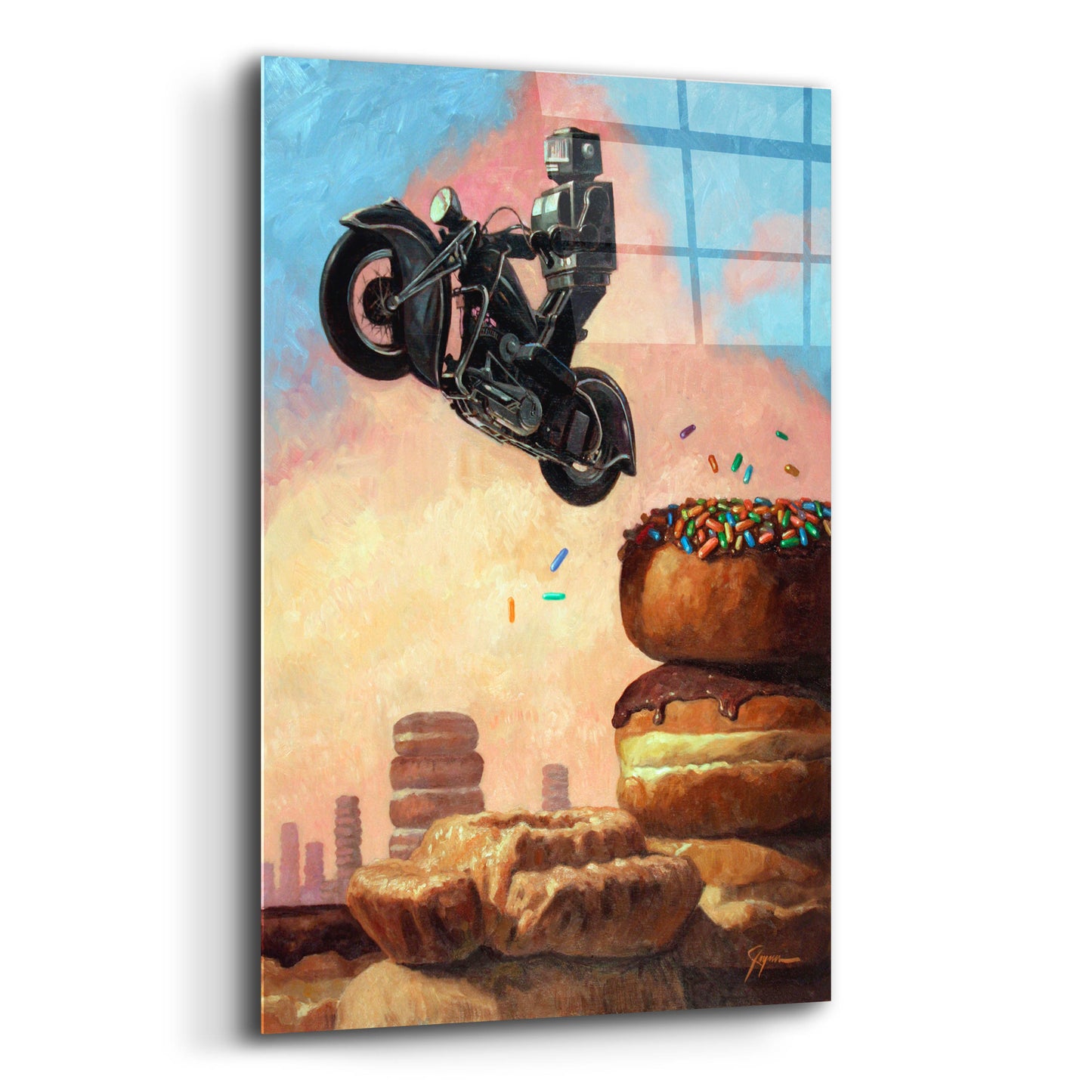 Epic Art 'Dark Rider Again' by Eric Joyner, Acrylic Glass Wall Art,12x16