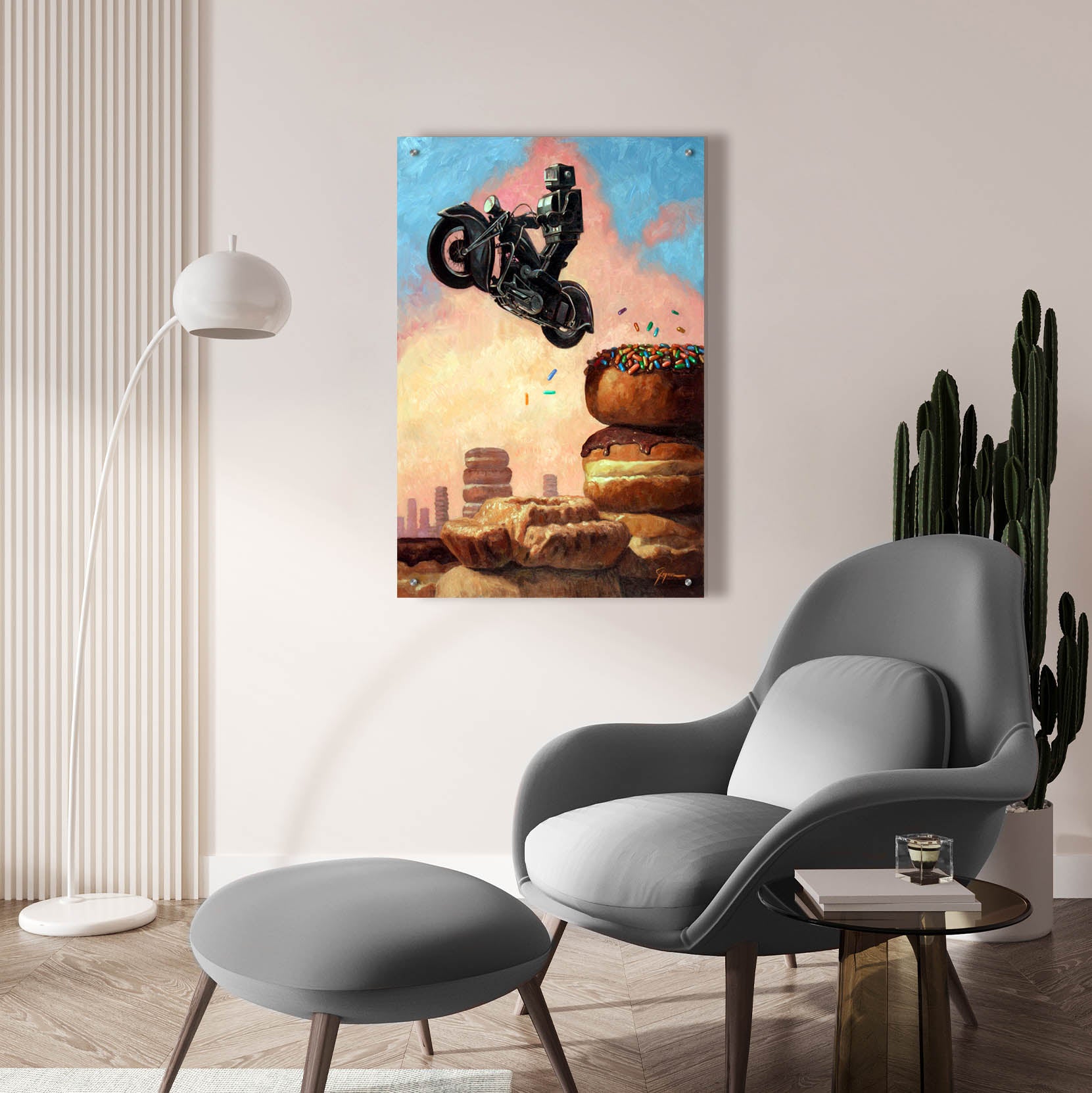 Epic Art 'Dark Rider Again' by Eric Joyner, Acrylic Glass Wall Art,24x36