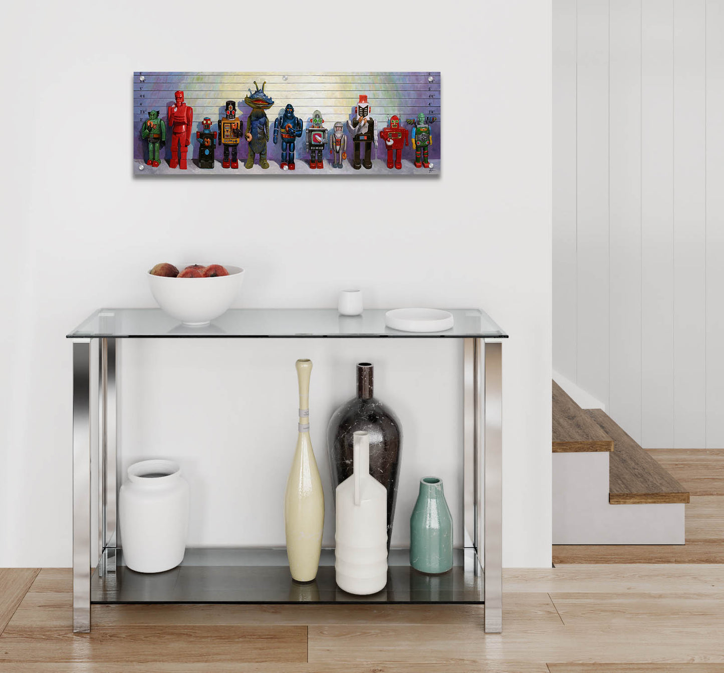 Epic Art 'Line-Up' by Eric Joyner, Acrylic Glass Wall Art,36x12