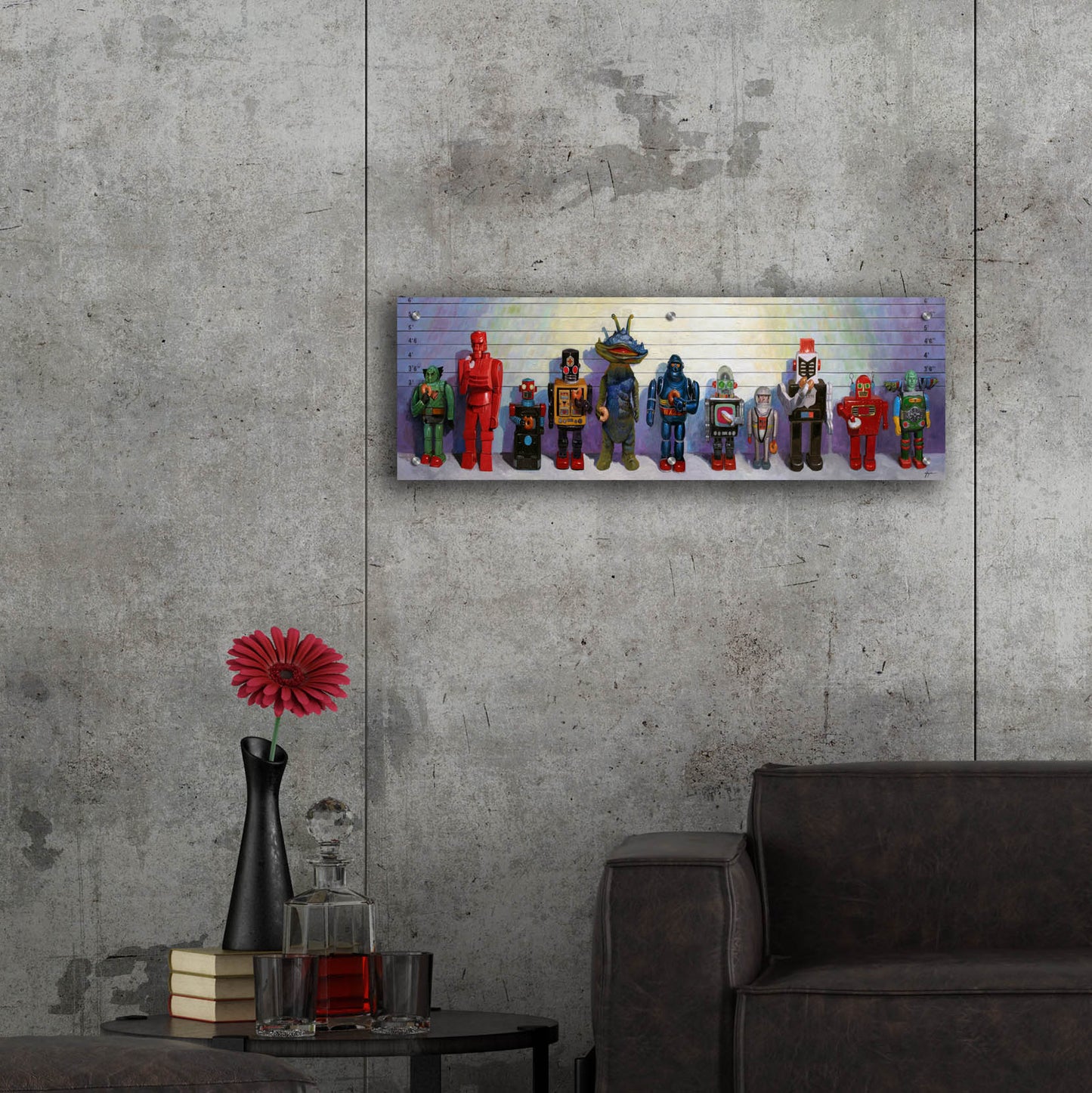 Epic Art 'Line-Up' by Eric Joyner, Acrylic Glass Wall Art,36x12