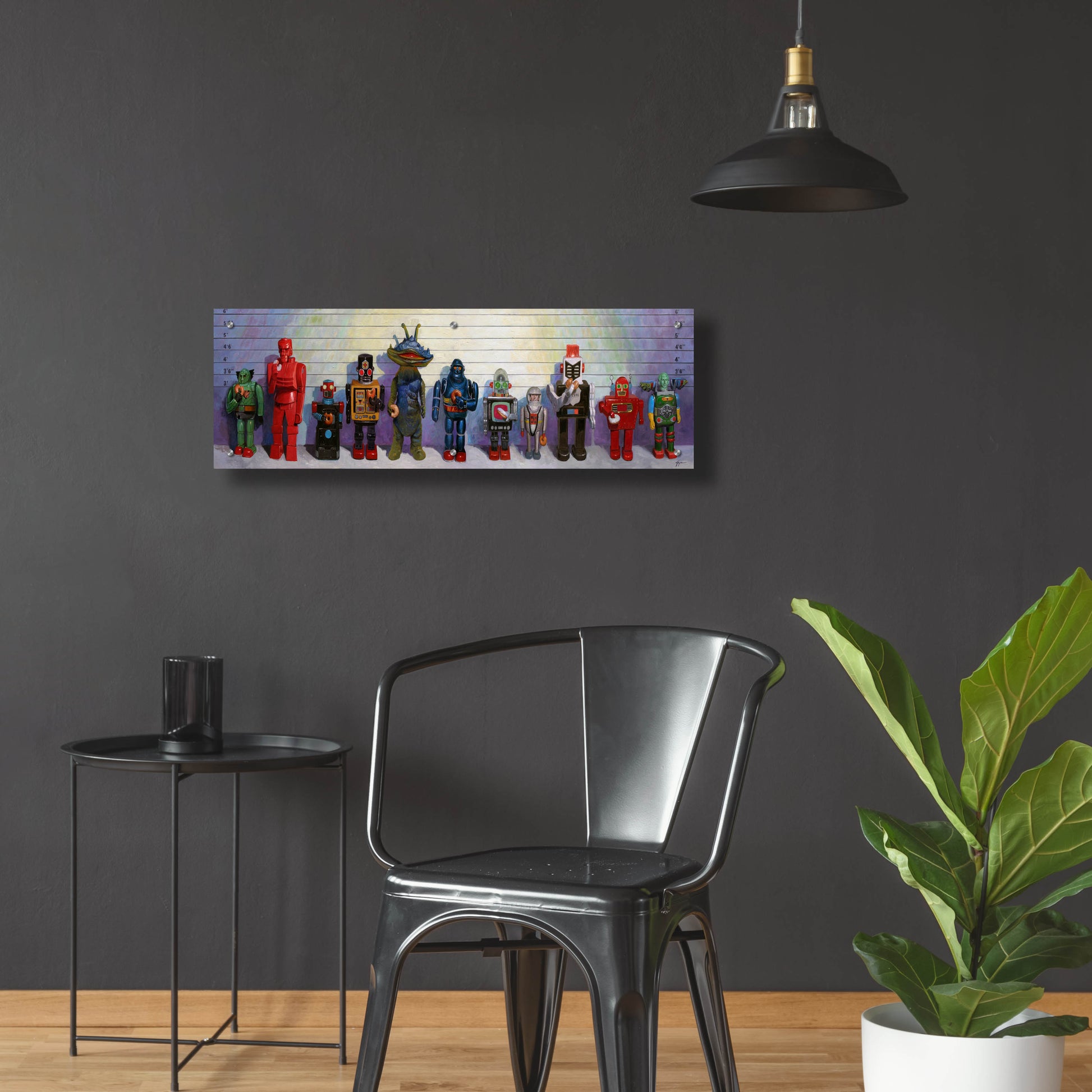 Epic Art 'Line-Up' by Eric Joyner, Acrylic Glass Wall Art,36x12