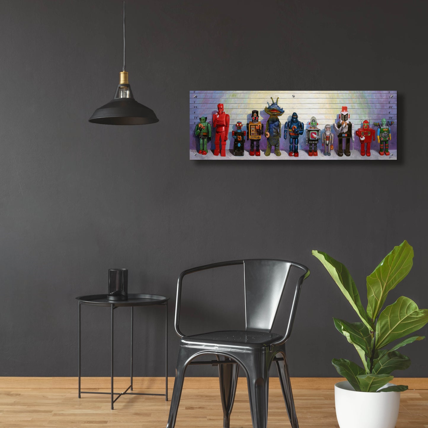 Epic Art 'Line-Up' by Eric Joyner, Acrylic Glass Wall Art,48x16