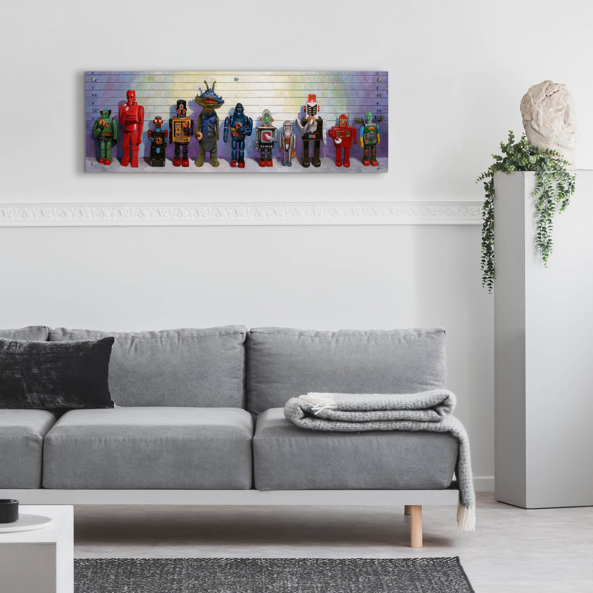 Epic Art 'Line-Up' by Eric Joyner, Acrylic Glass Wall Art,48x16