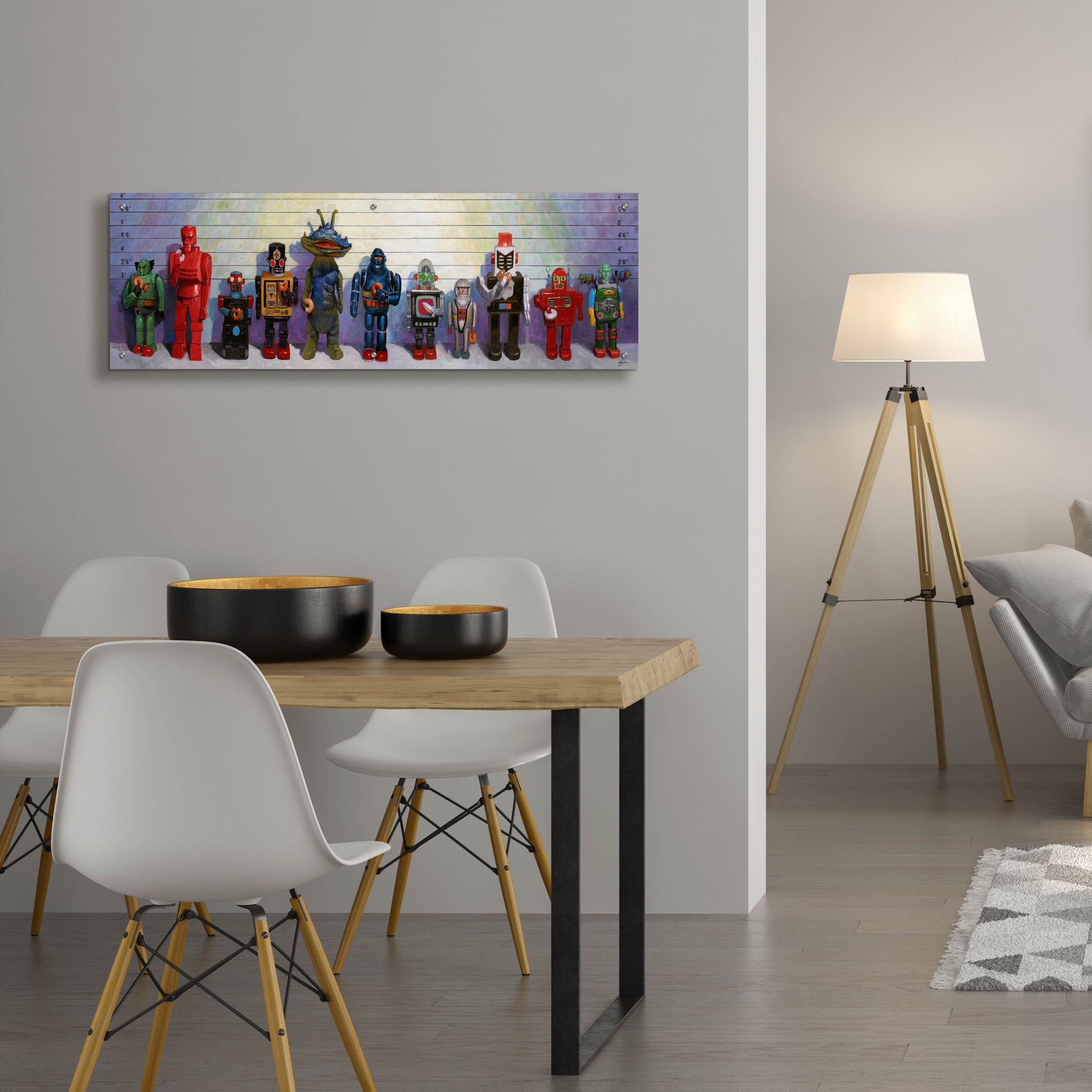 Epic Art 'Line-Up' by Eric Joyner, Acrylic Glass Wall Art,48x16