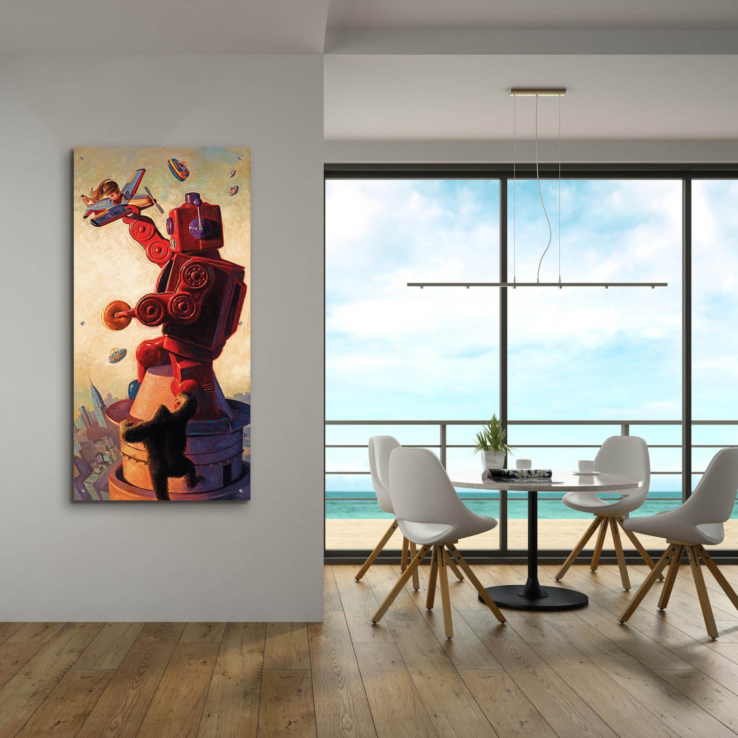 Epic Art 'Robo Kong' by Eric Joyner, Acrylic Glass Wall Art,24x48