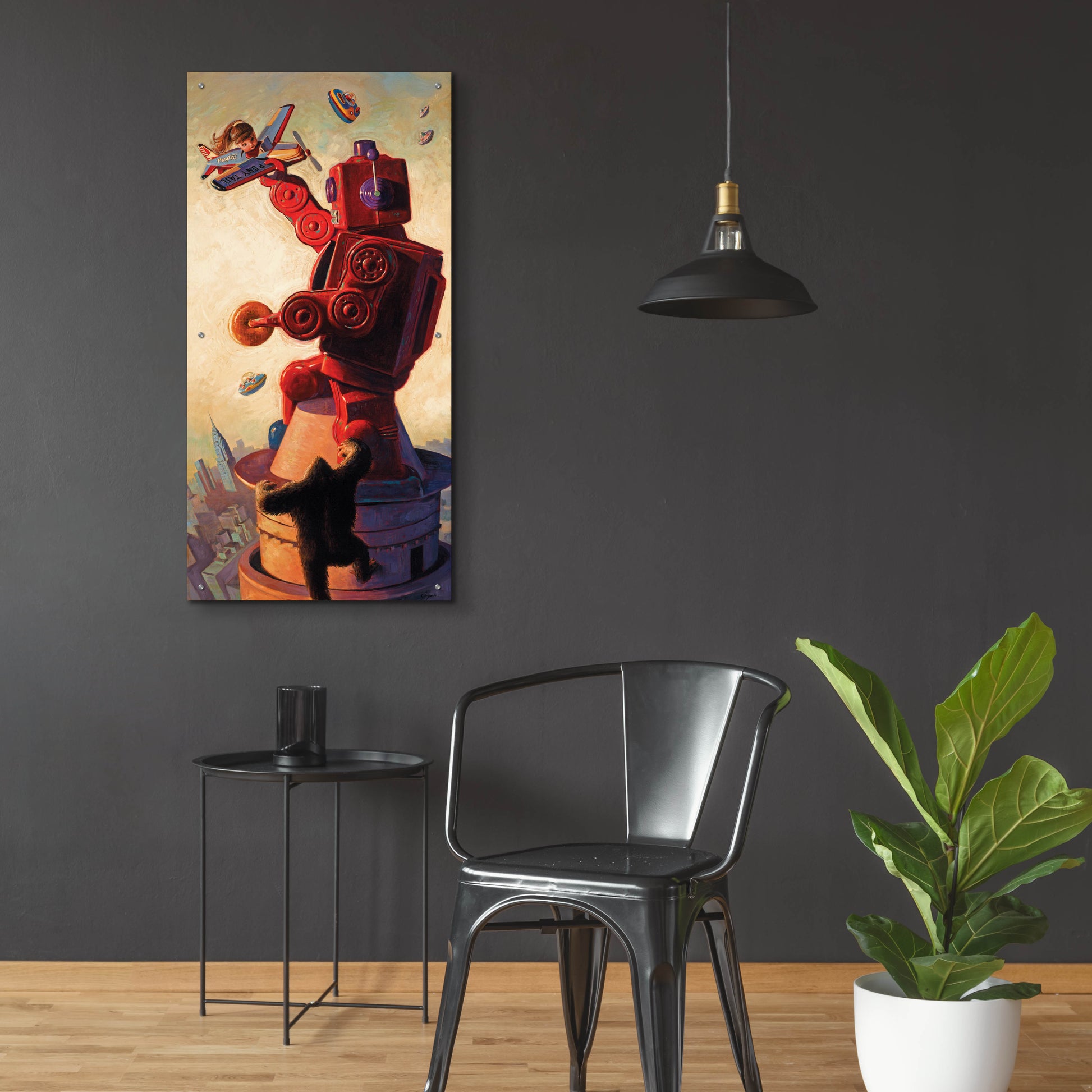 Epic Art 'Robo Kong' by Eric Joyner, Acrylic Glass Wall Art,24x48